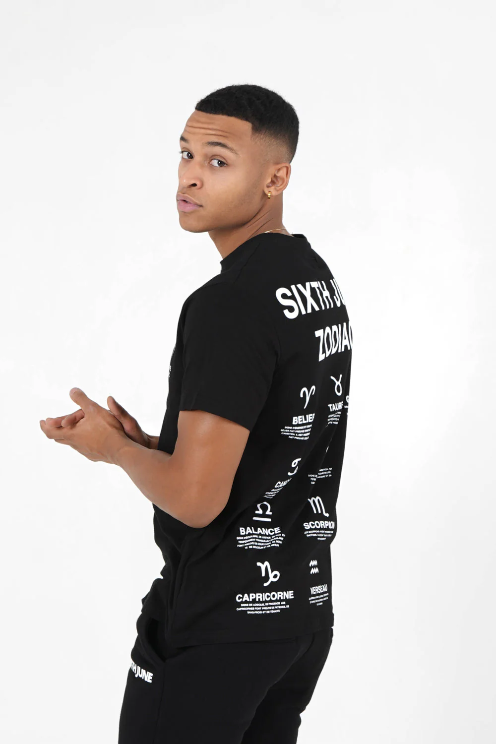 T-shirt manches courtes signes zodiaque Noir - Image 4
