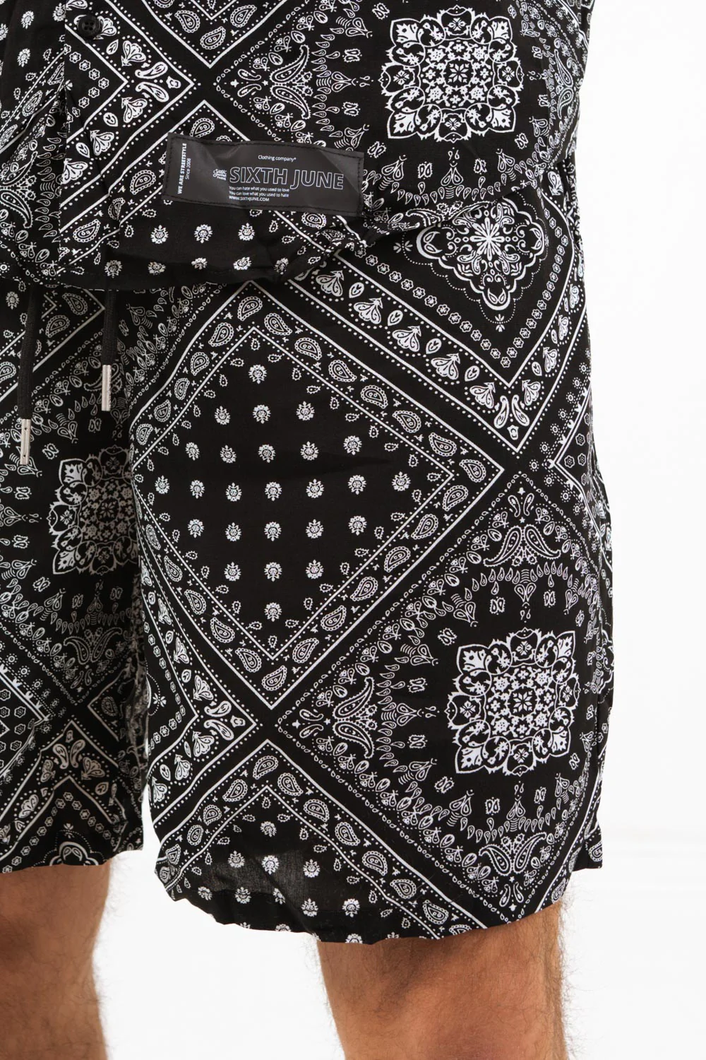 Short bandana fluide Noir - Image 3