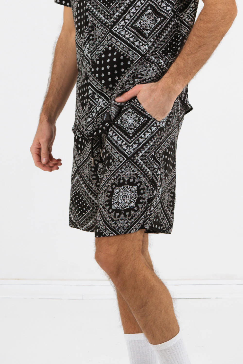 Short bandana fluide Noir - Image 4