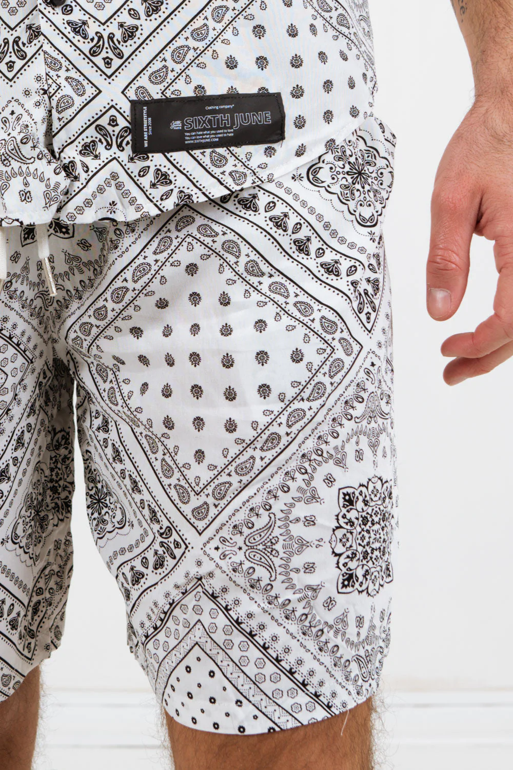 Short bandana fluide Blanc - Image 3