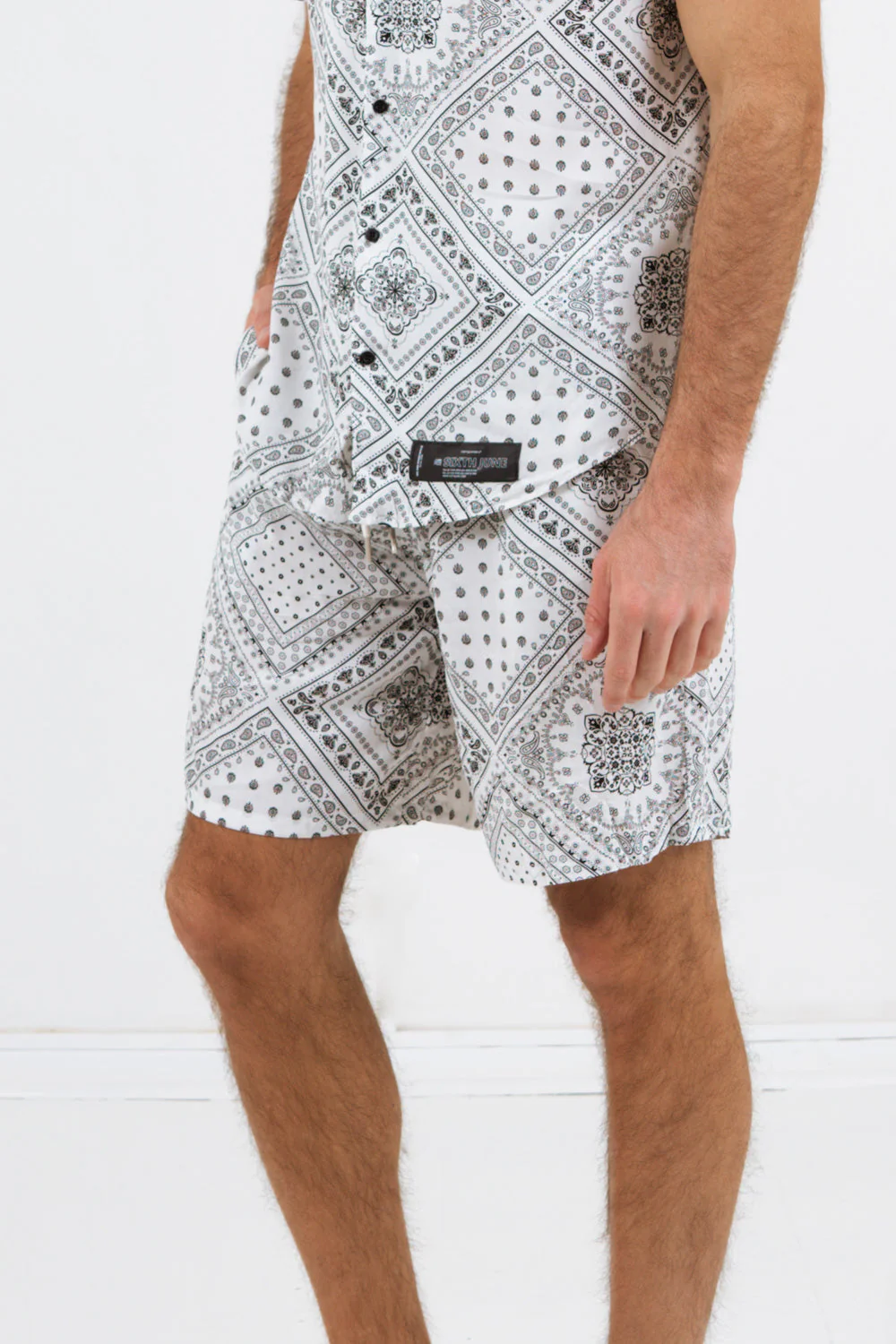 Short bandana fluide Blanc - Image 4