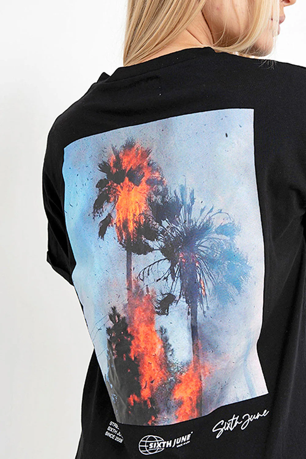 T-shirt feu palmier Noir - Image 3