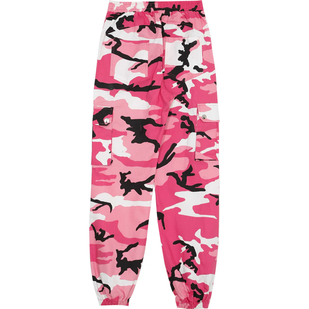 Pantalon cargo camouflage rose - Image 8