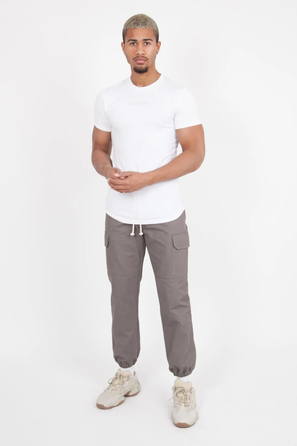Pantalon cargo cordons Gris - Image 2