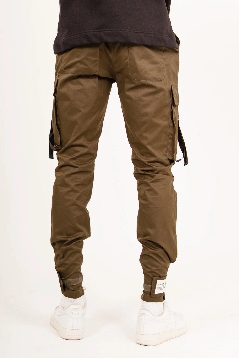 Pantalon cargo sangles Vert kaki - Image 4