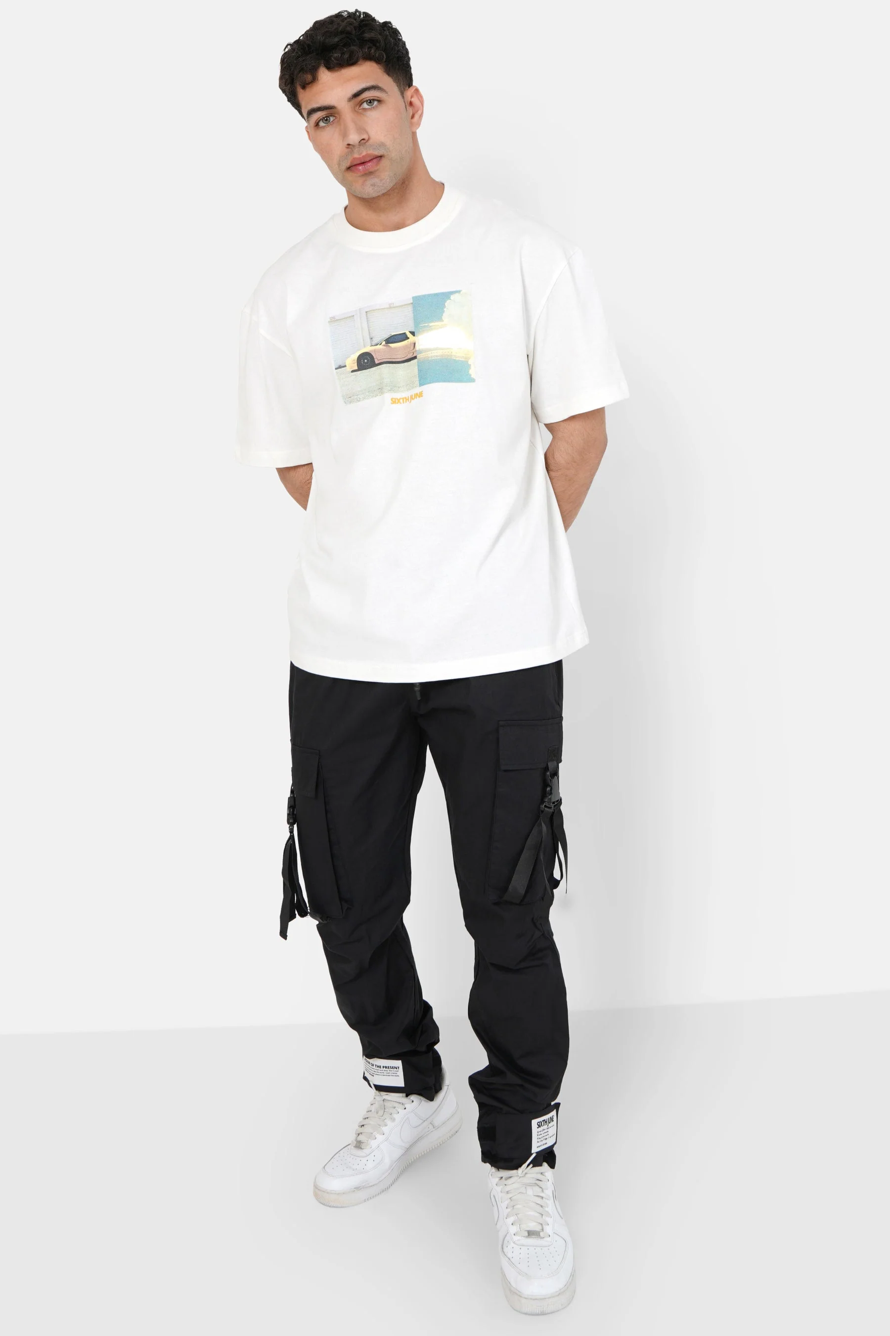 Pantalon cargo sangles Noir - Image 2