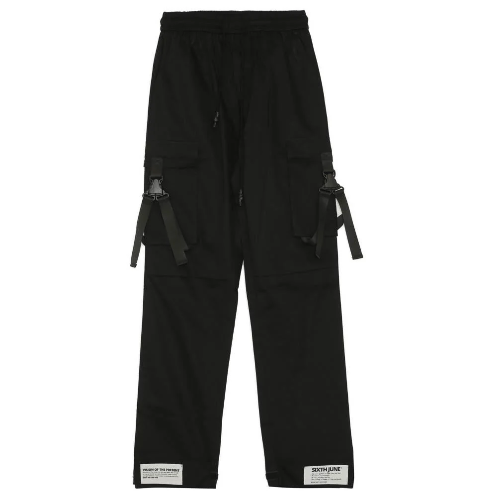 Pantalon cargo sangles Noir - Image 6