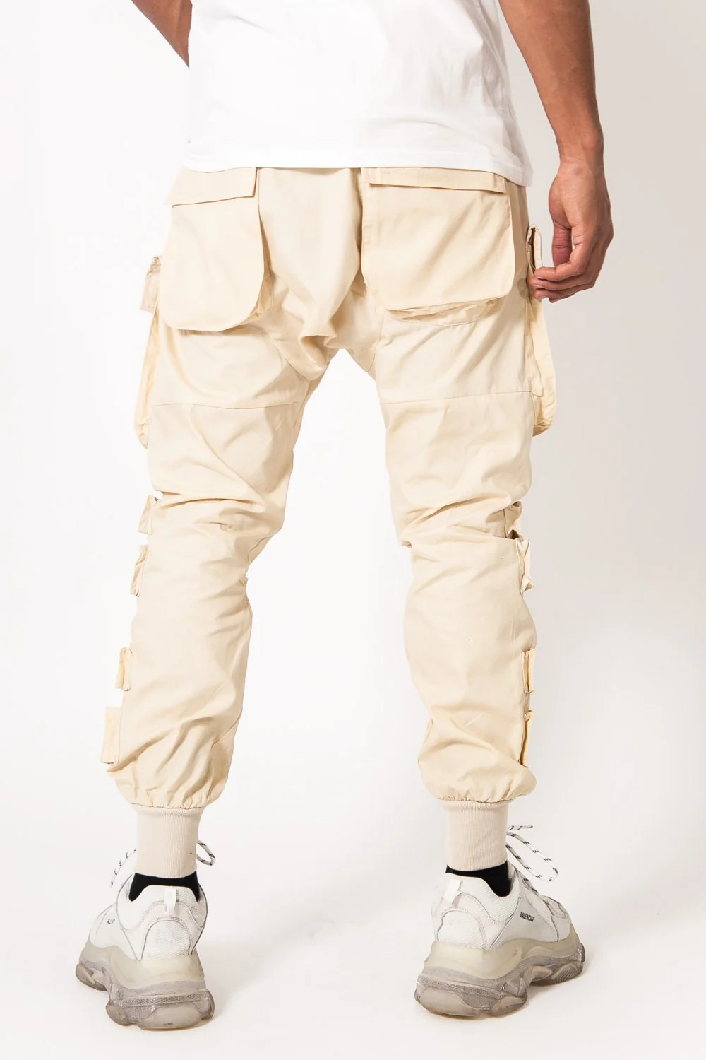 Pantalon cargo tactique large Beige - Image 5