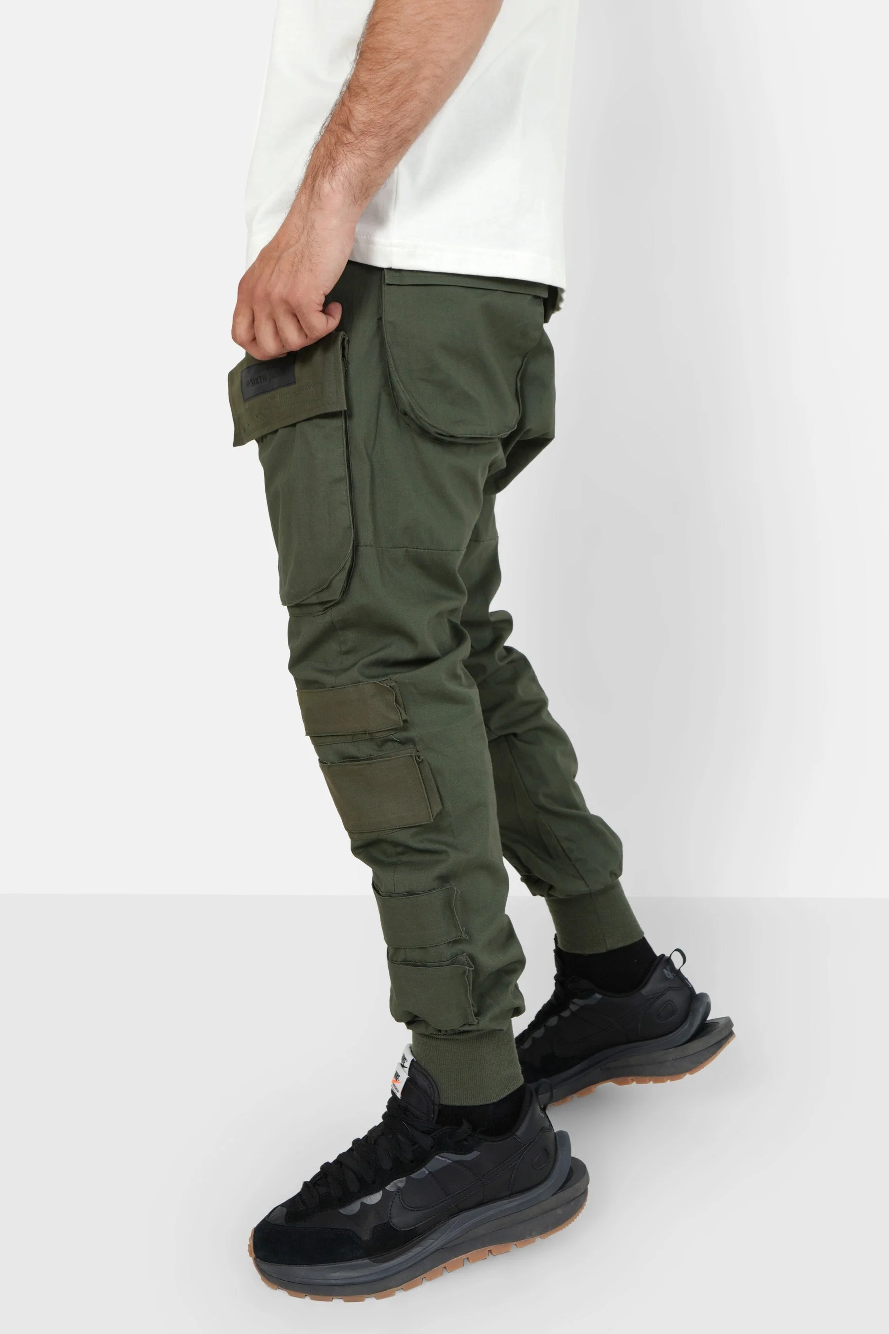 Pantalon cargo tactique large Vert kaki - Image 4
