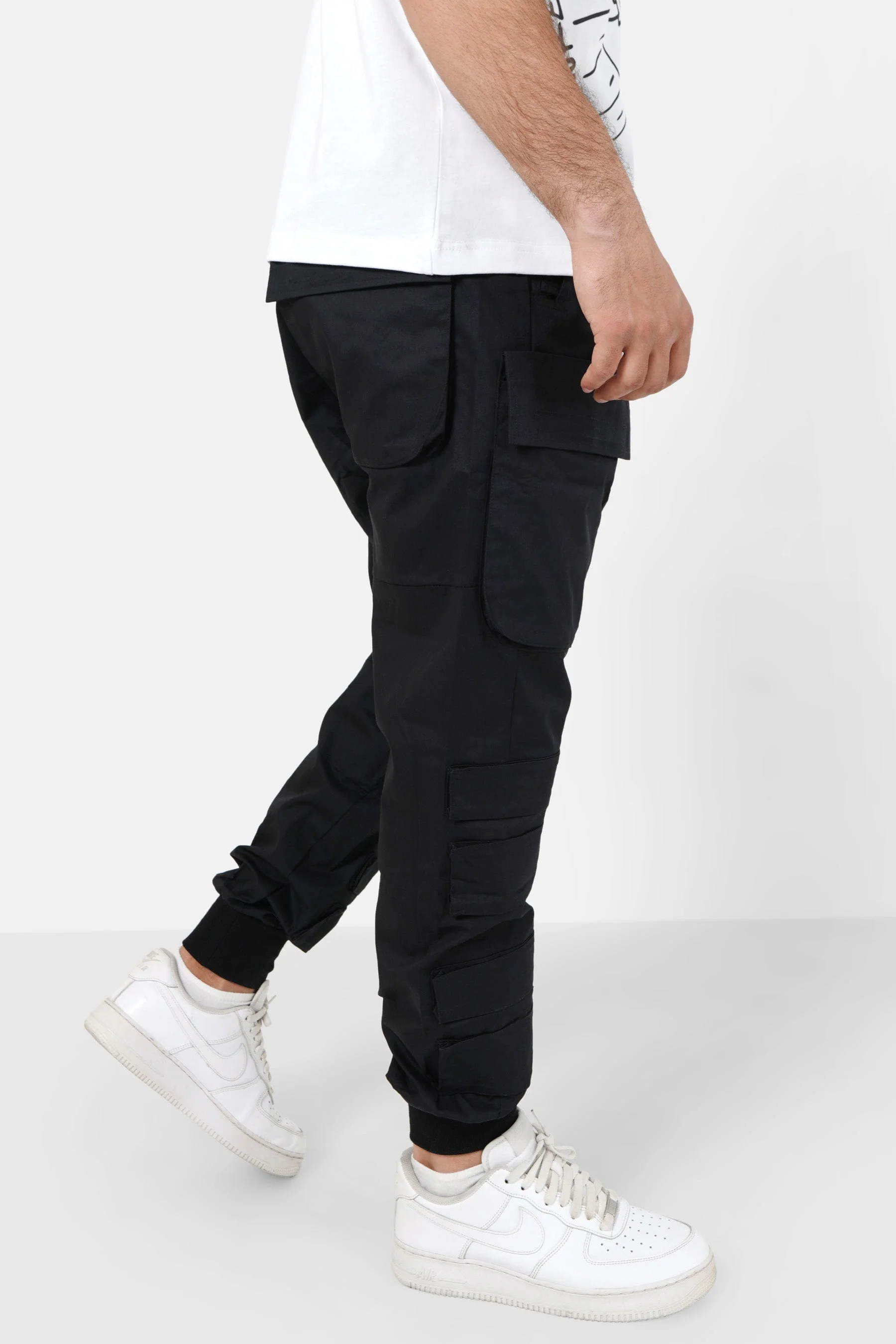 Pantalon cargo tactique large Noir - Image 4