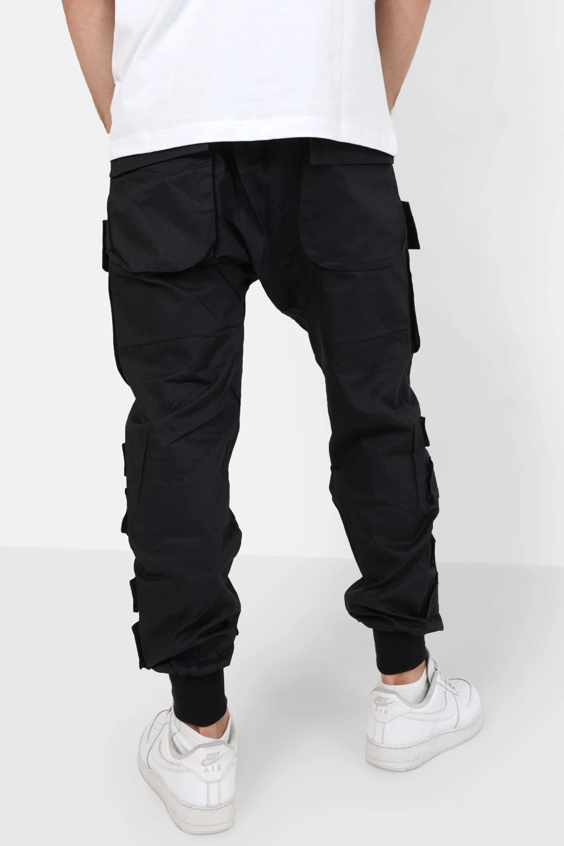 Pantalon cargo tactique large Noir - Image 5