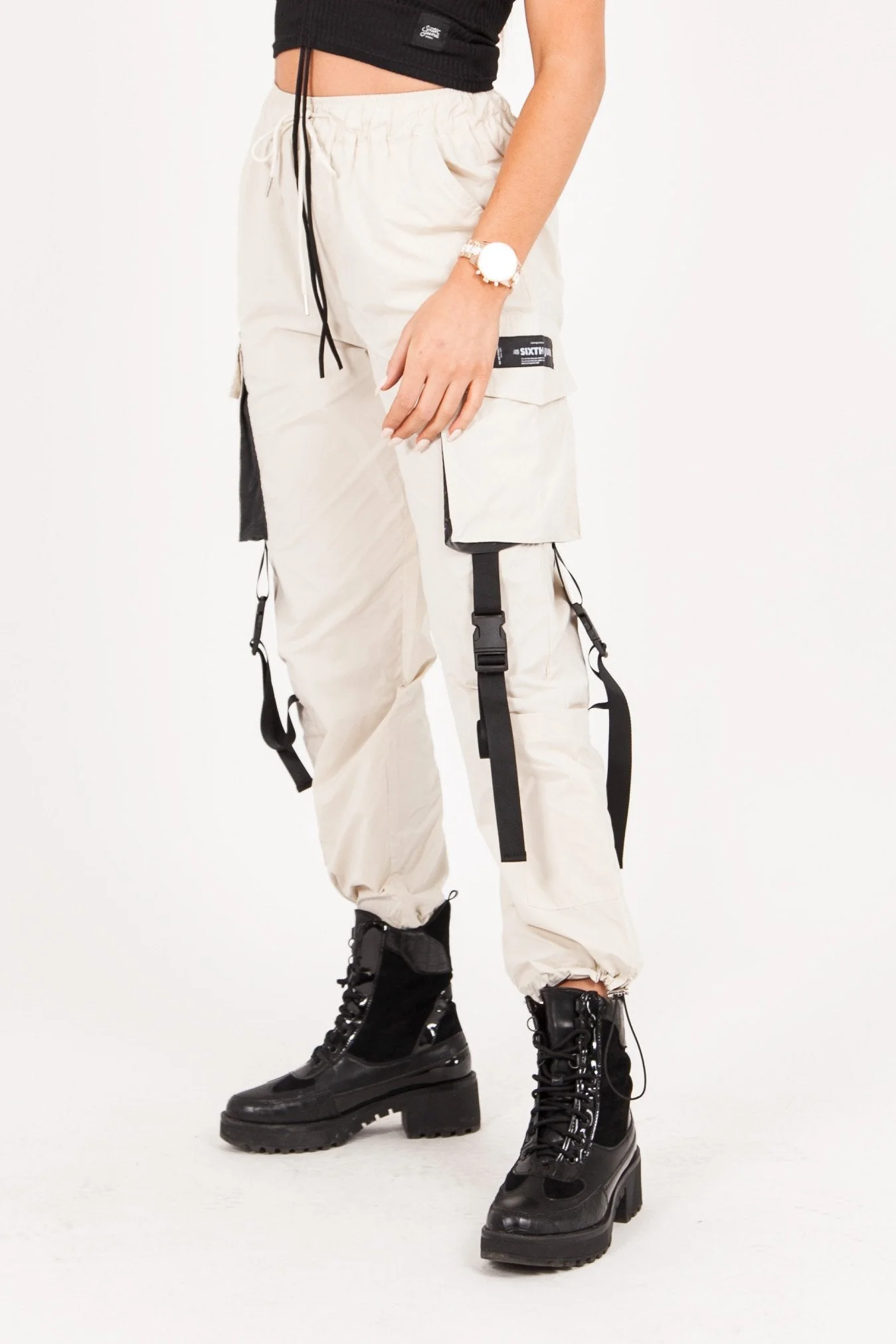 Pantalon cargo tactique Beige clair - Image 4