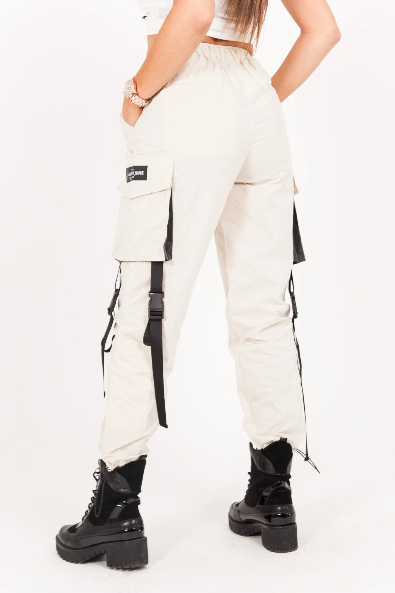 Pantalon cargo tactique Beige clair - Image 5