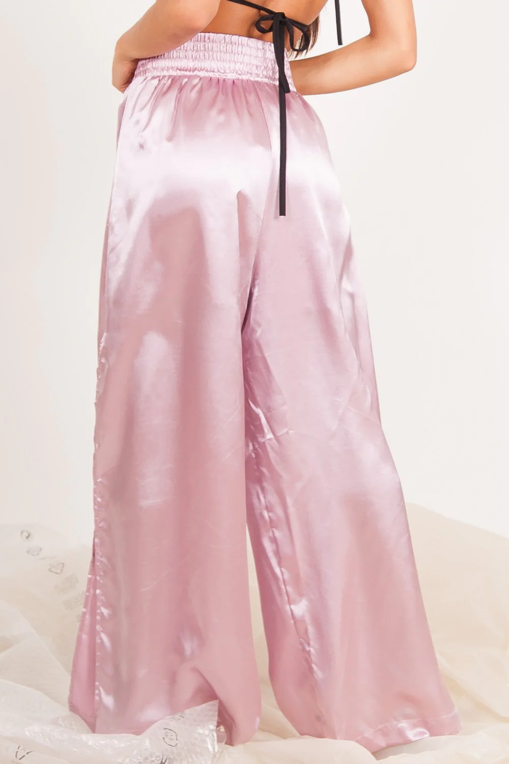 Pantalon évasé boxe logo rose - Image 4