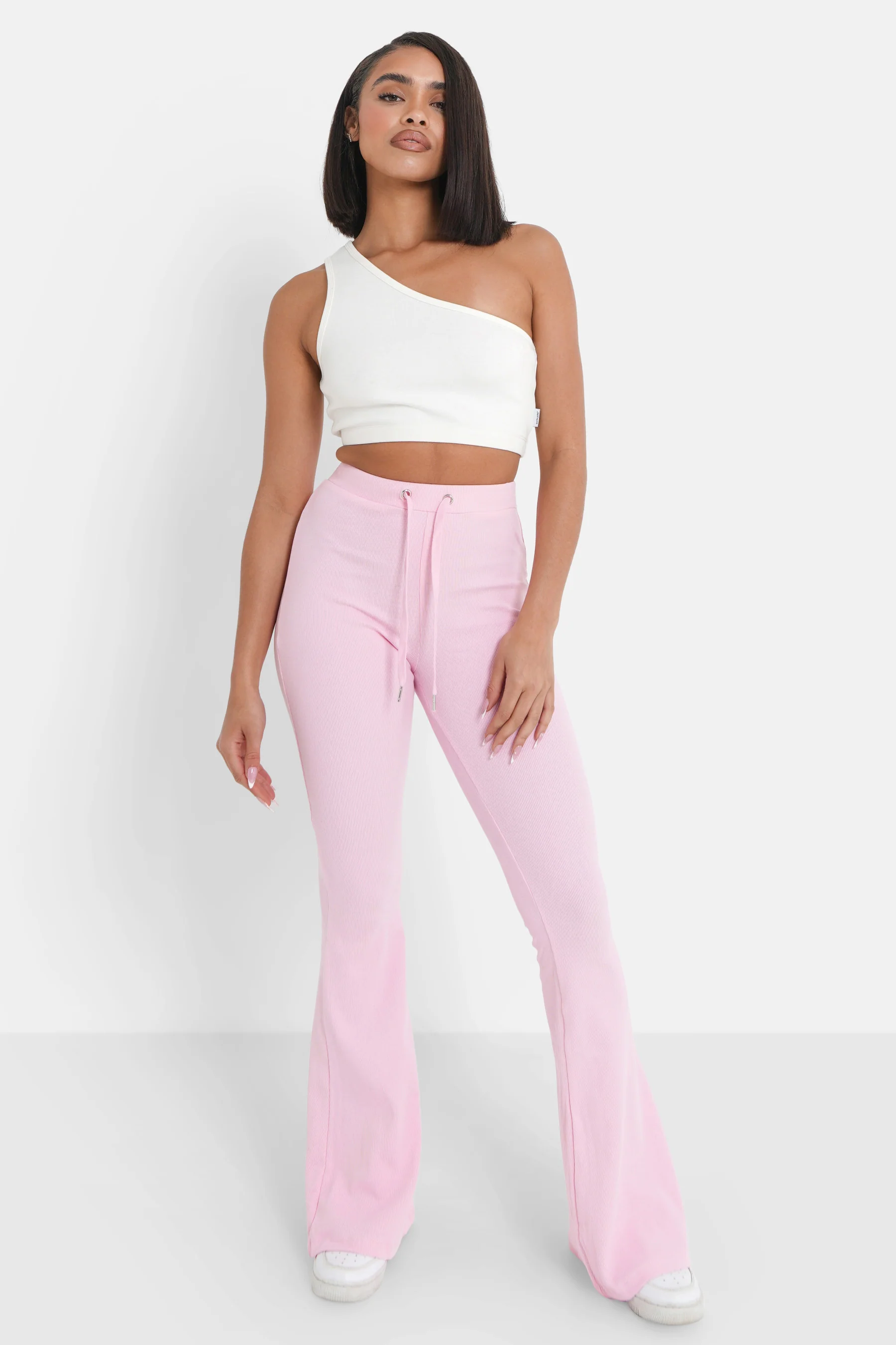 Pantalon flare Rose pale - Image 2