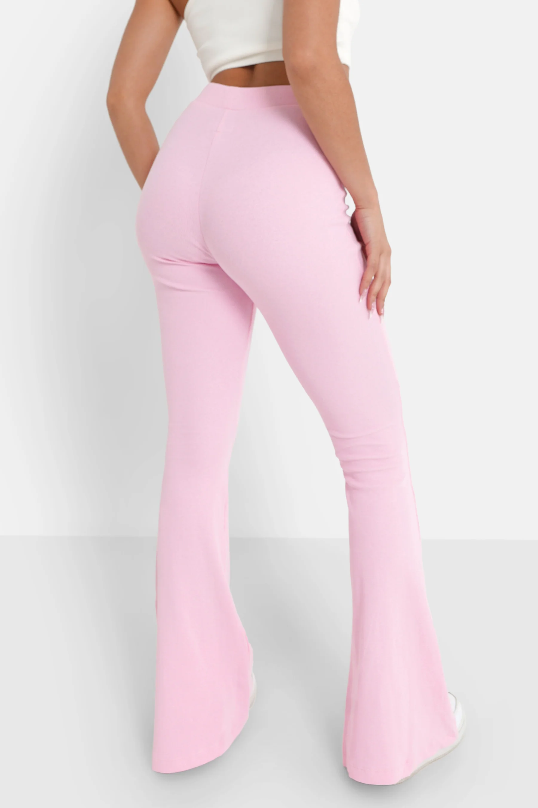 Pantalon flare Rose pale - Image 5