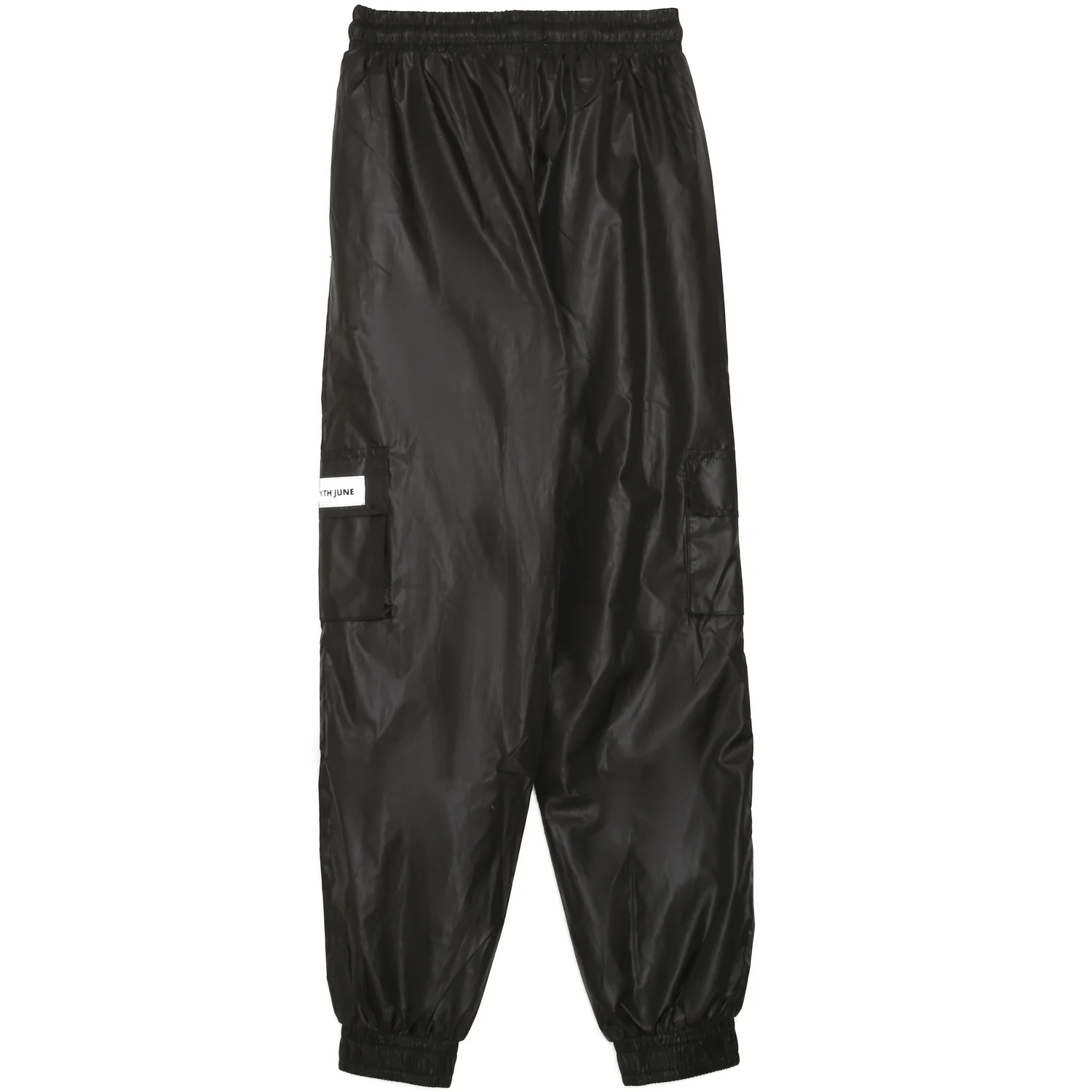 Pantalon jogging brillant zip noir - Image 7