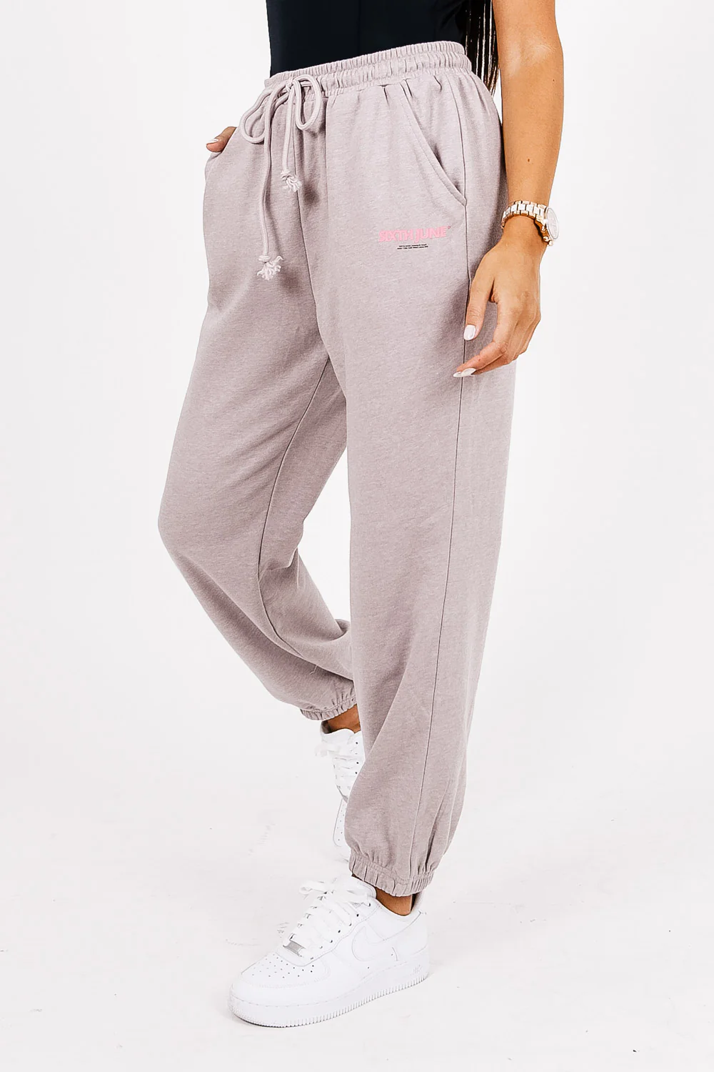 Pantalon Jogging logo beige - Image 3