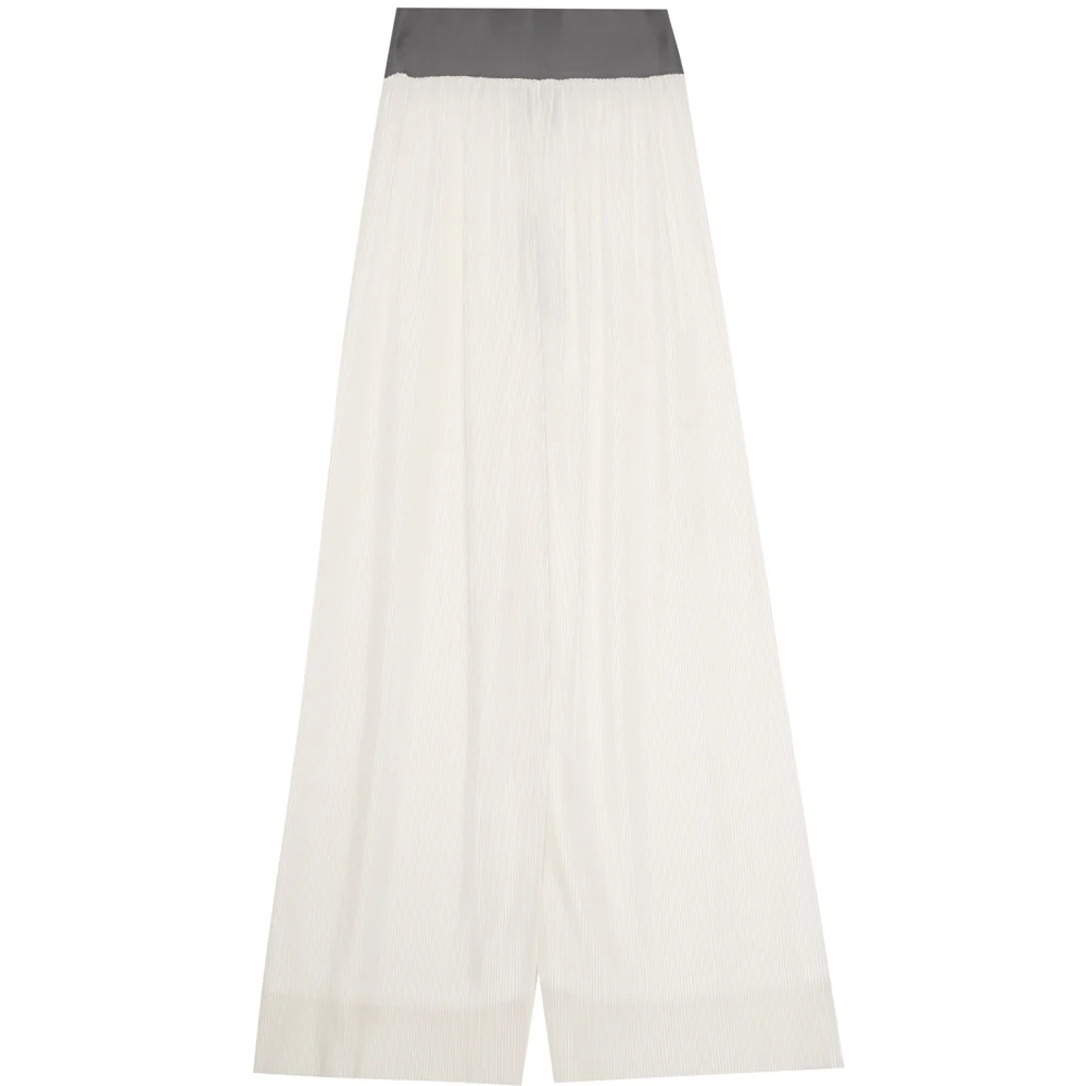 Pantalon large ceinture logo blanc - Image 7