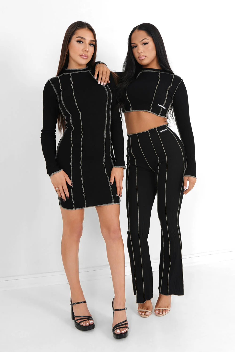 Pantalon couture surfilée Noir - Image 2