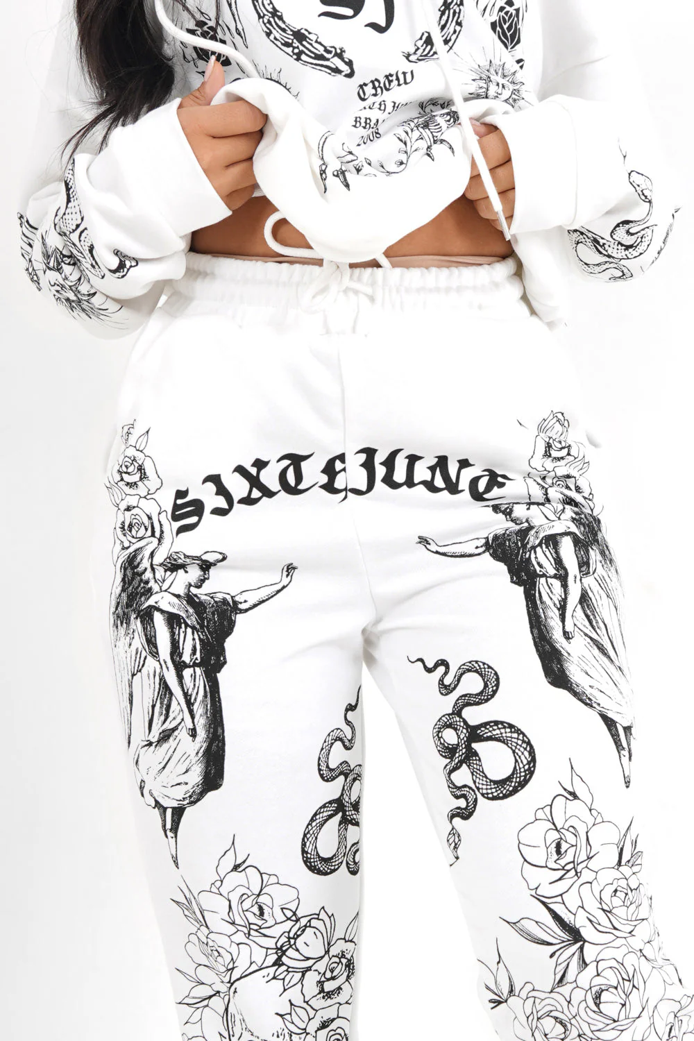 Jogging imprimé Tarot Blanc - Image 3