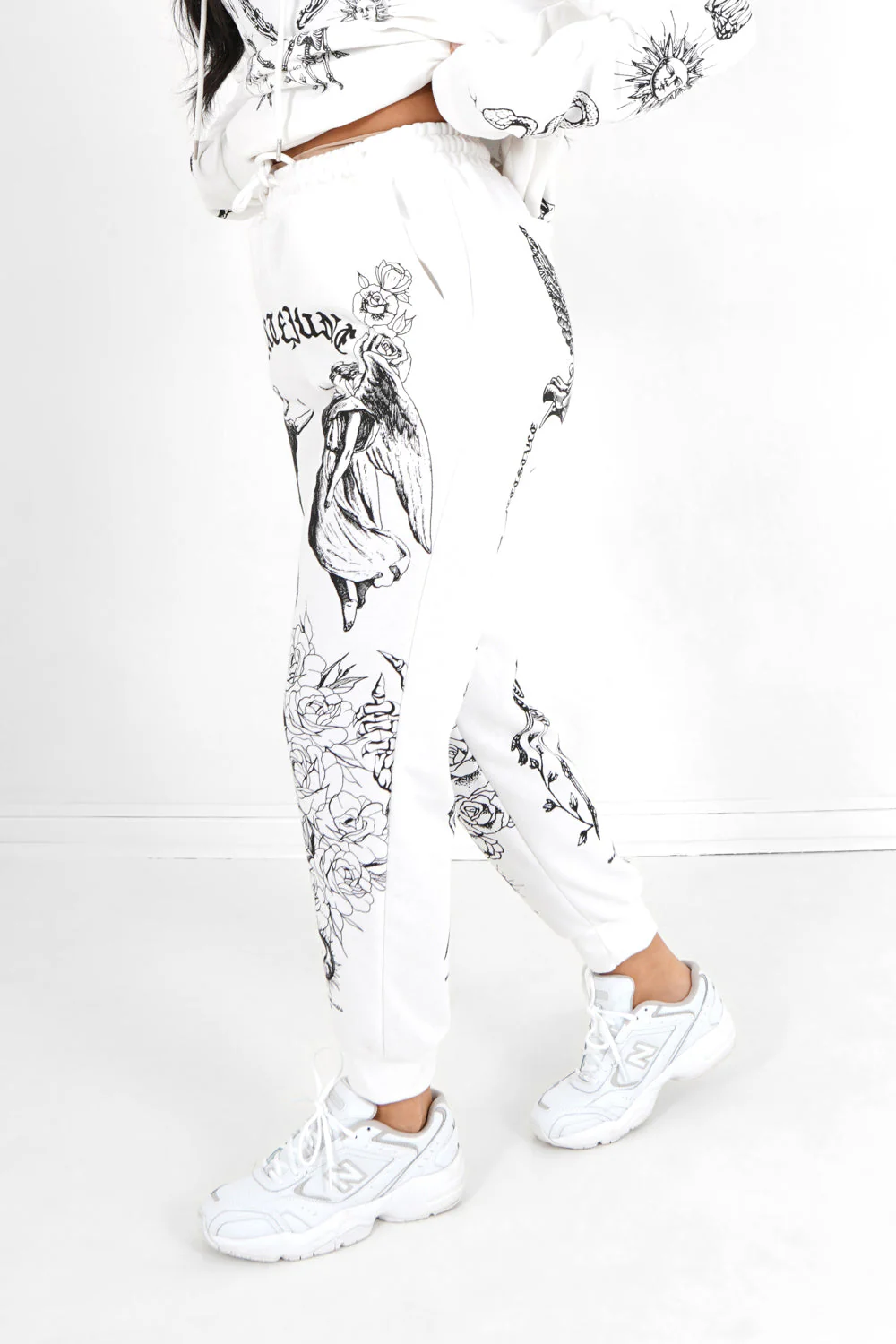 Jogging imprimé Tarot Blanc - Image 4