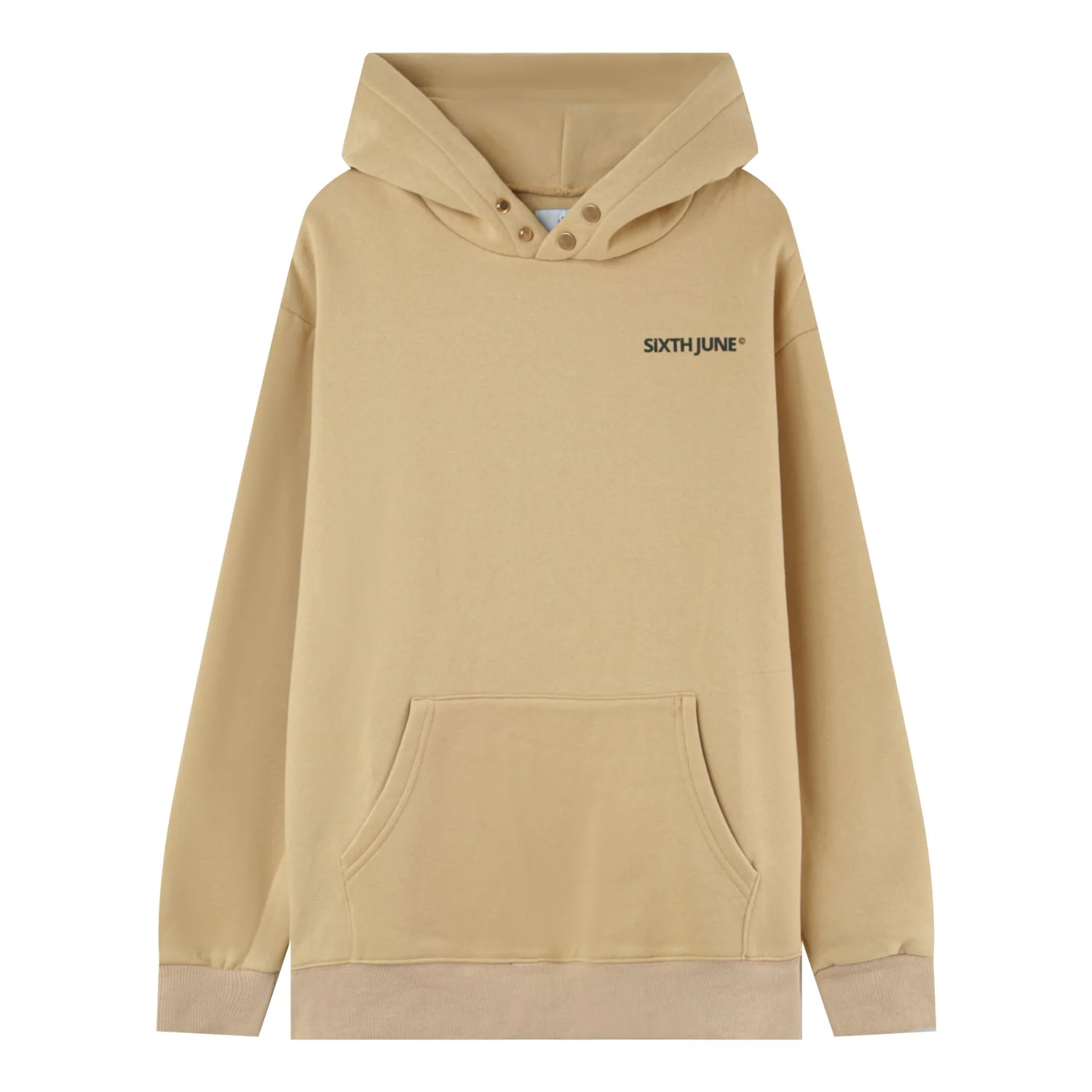 Sweatshirt capuche grand logo Beige - Image 7
