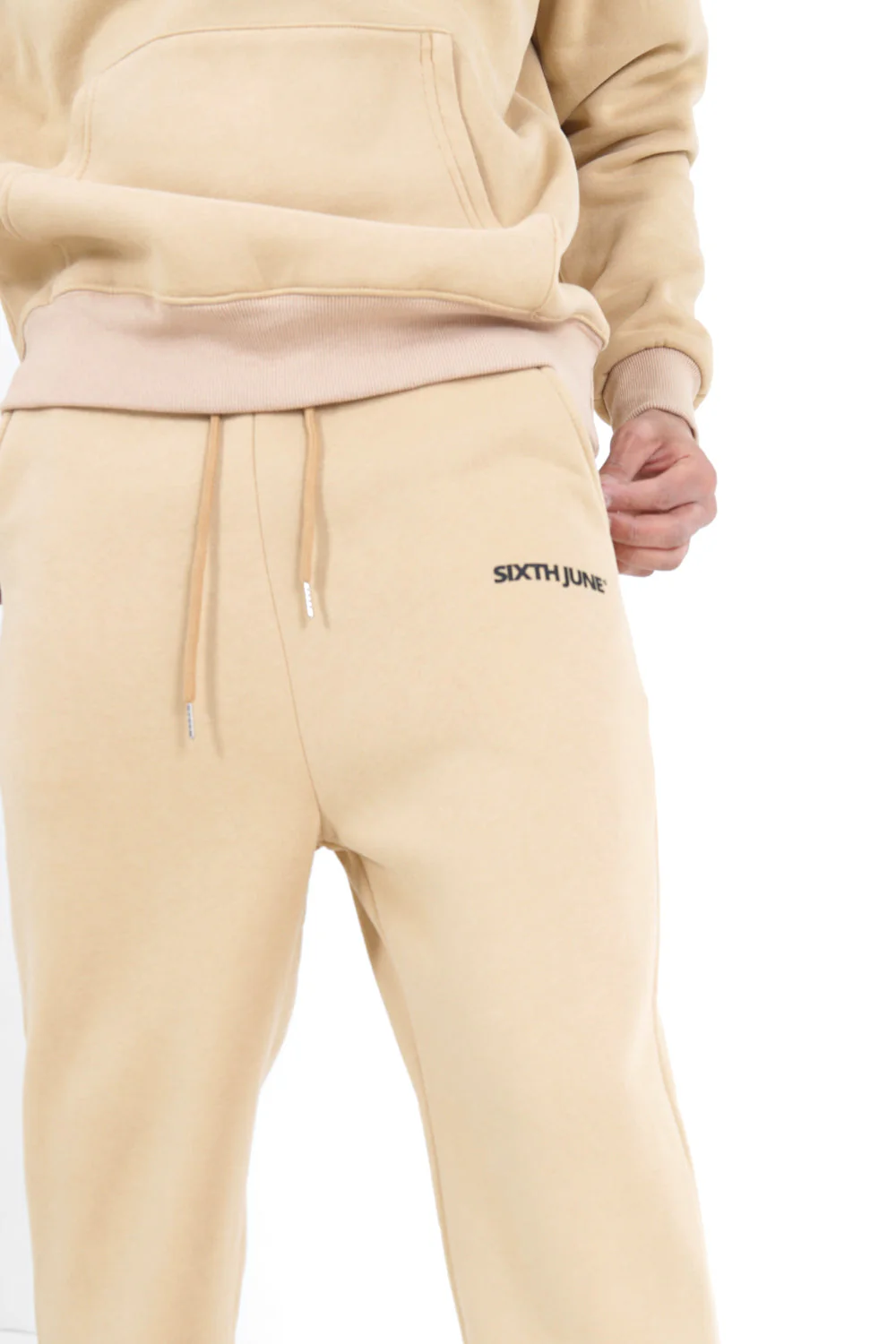 Jogging droit logo Beige - Image 3