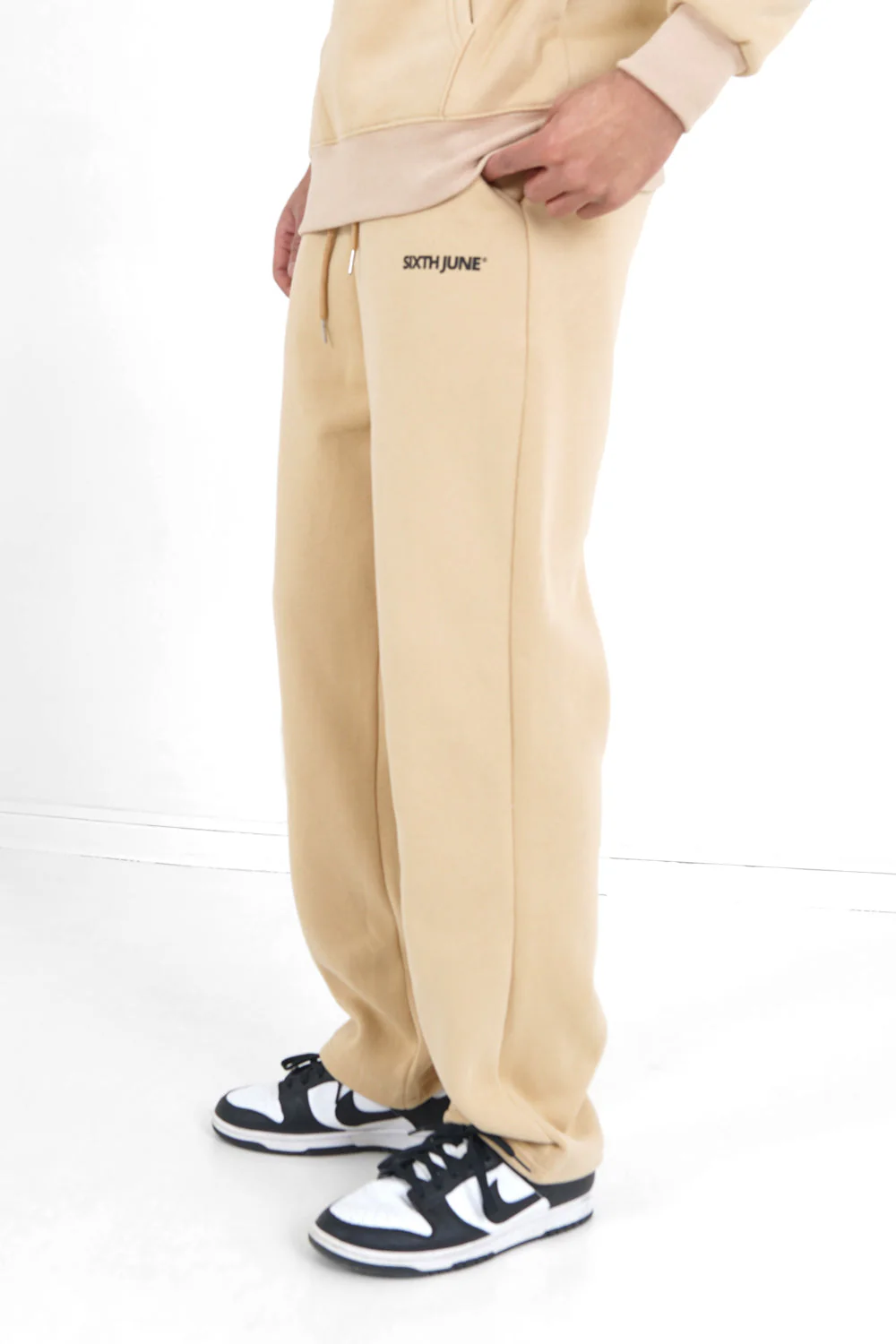 Jogging droit logo Beige - Image 4