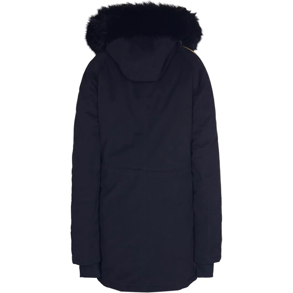 Parka bandes fourrure noir or - Image 6
