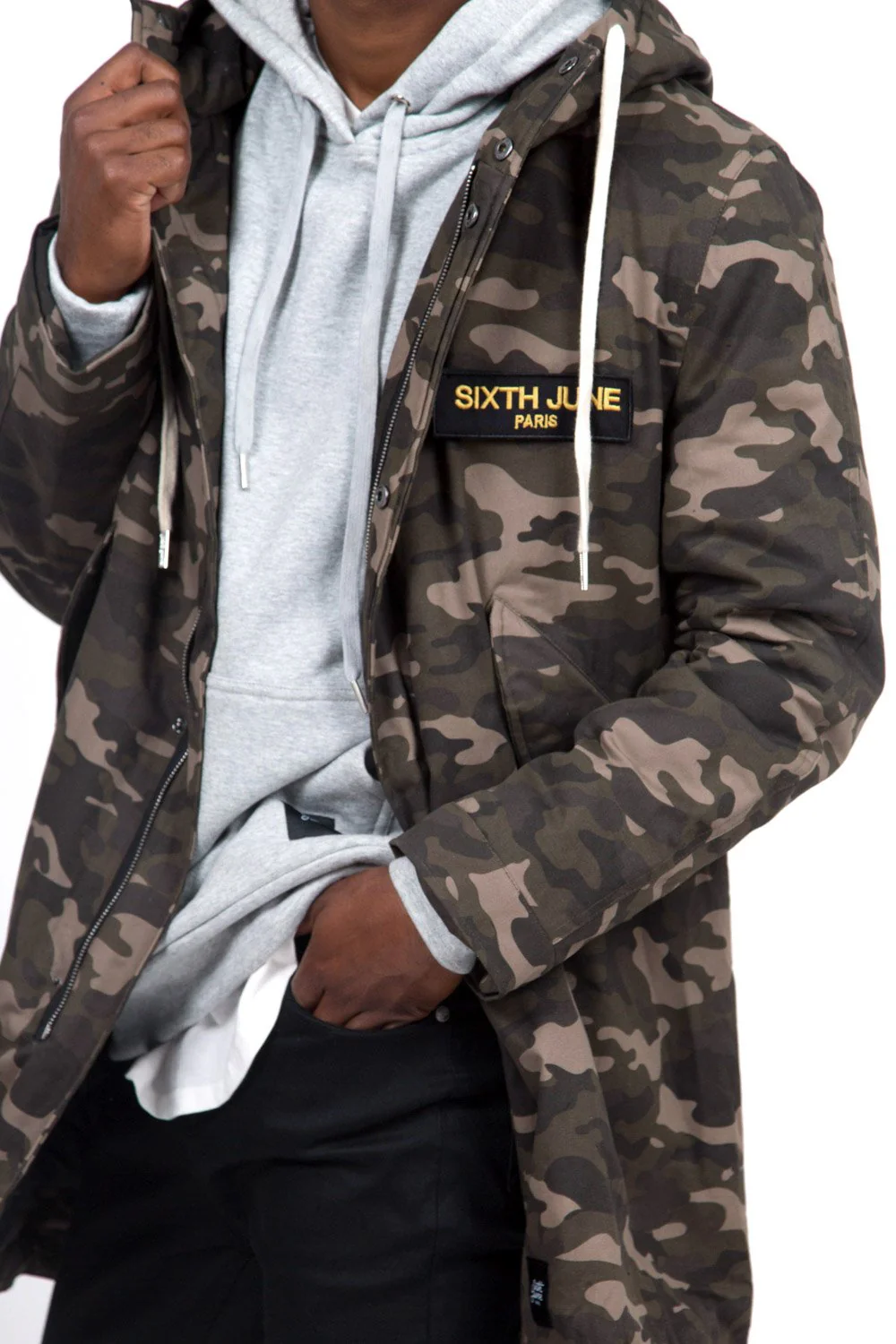 Parka camouflage patchs vert - Image 3