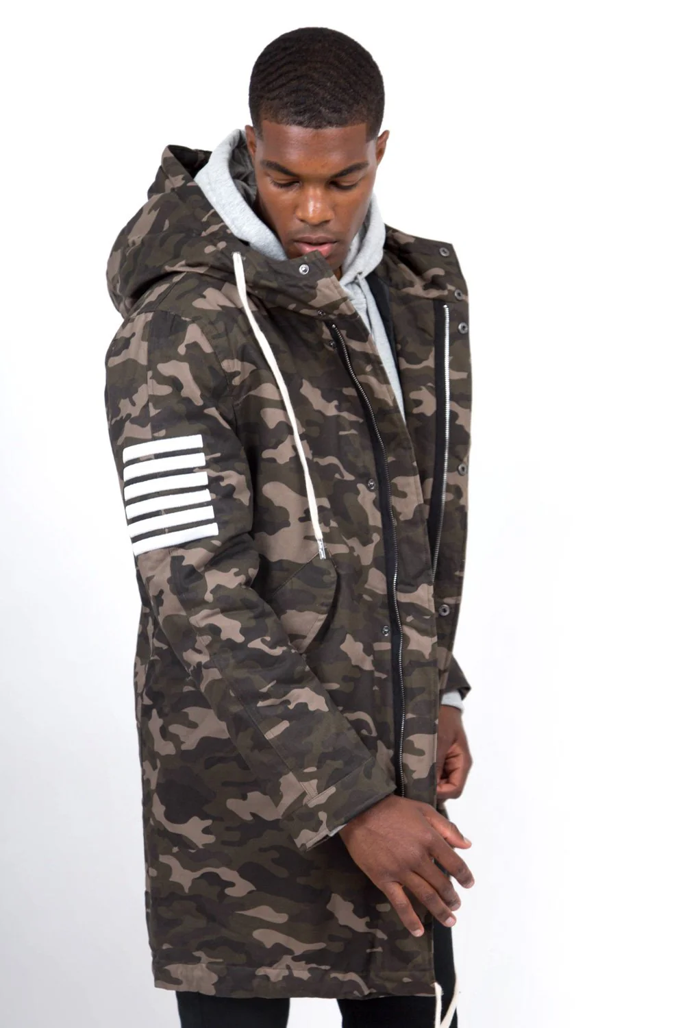 Parka camouflage patchs vert - Image 4