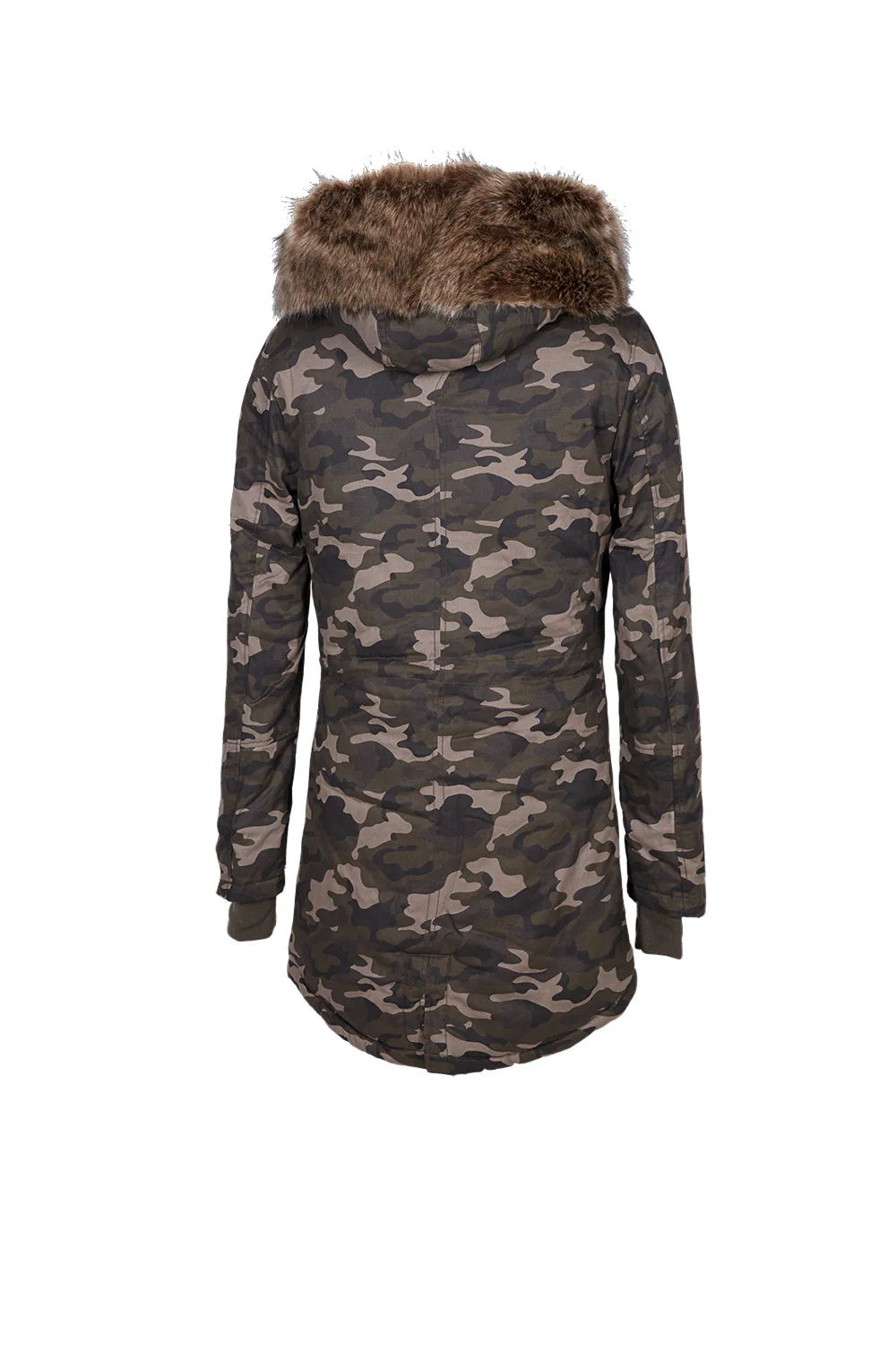 Parka doublure fourrure camouflage beige - Image 9