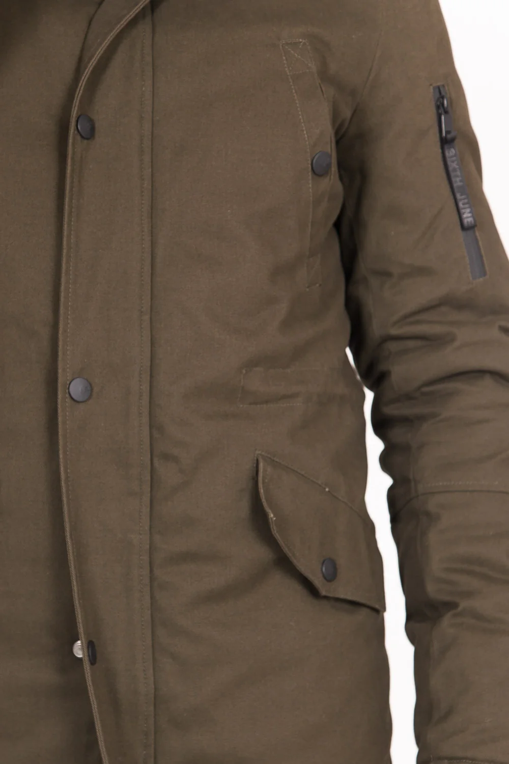 Parka doublée fourrure Vert khaki - Image 4