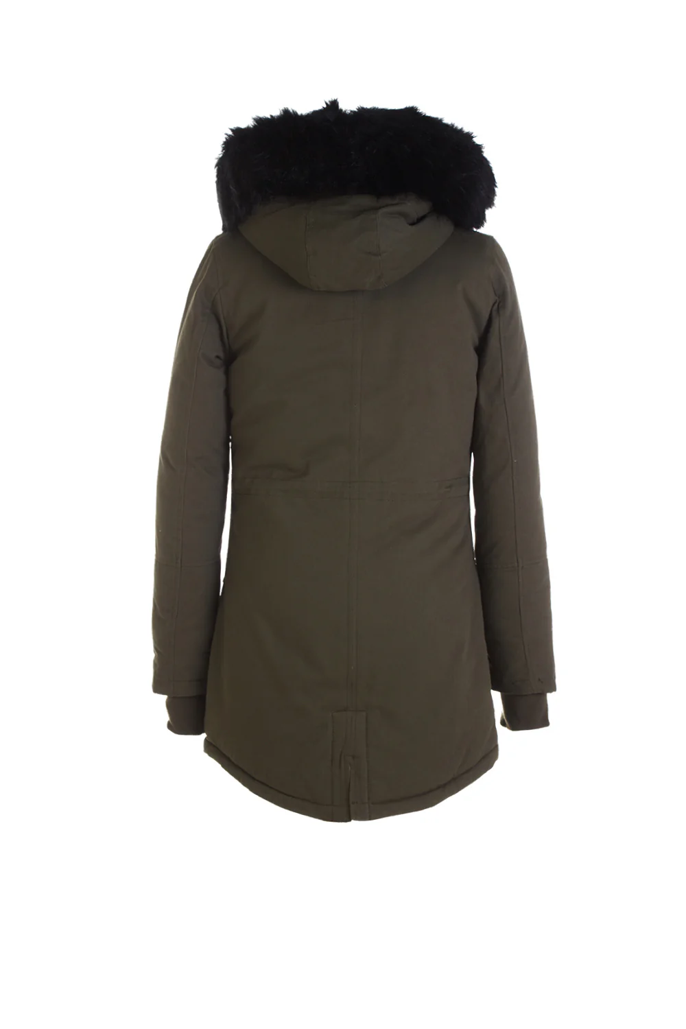 Parka doublée fourrure Vert khaki - Image 9