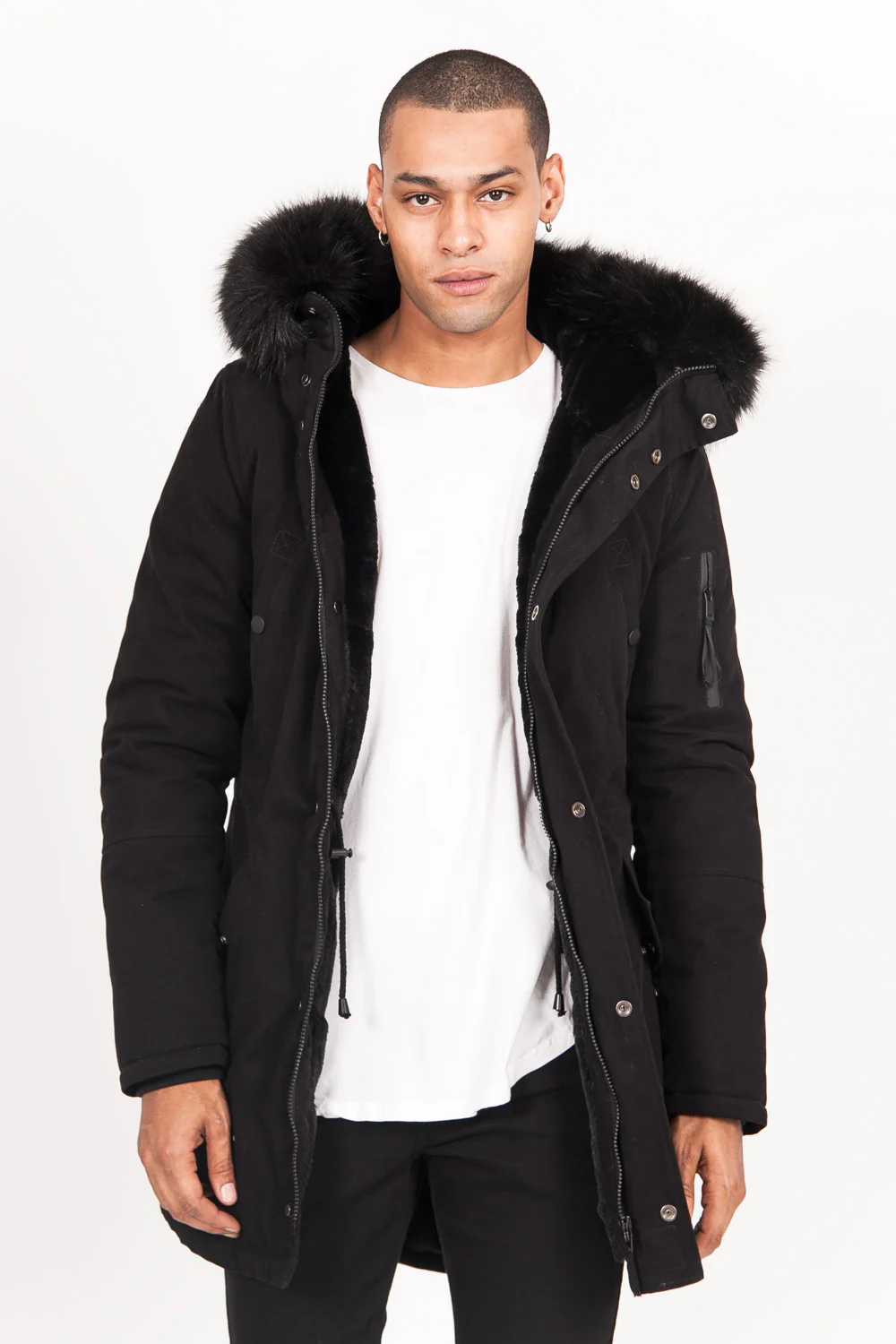 Parka doublure fourrure noir noir - Image 2