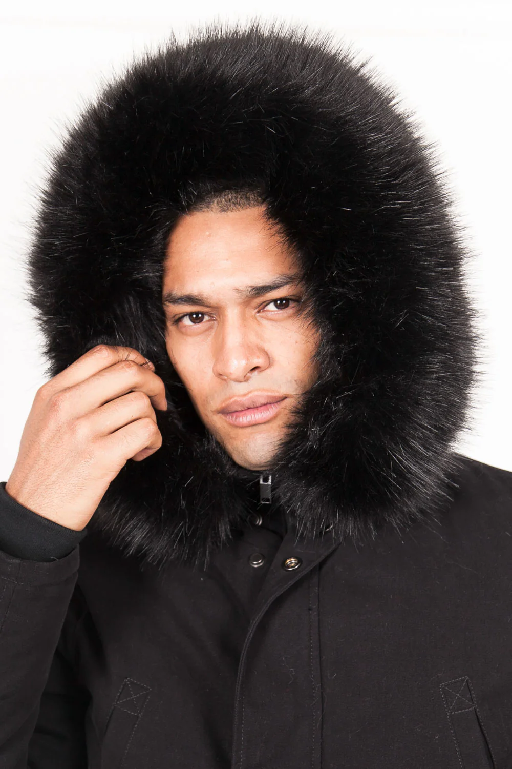 Parka doublure fourrure noir noir - Image 3