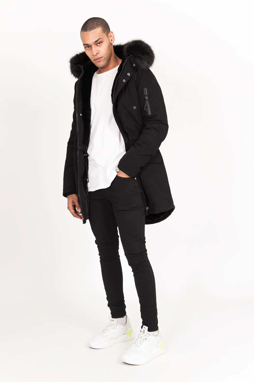 Parka doublure fourrure noir noir - Image 8