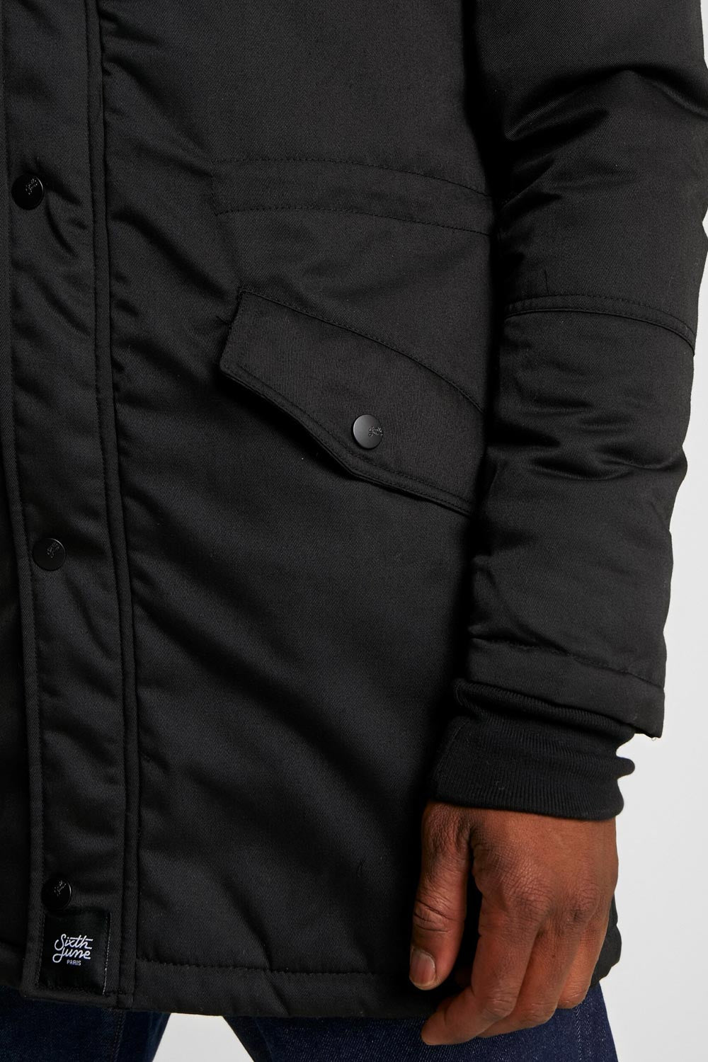 Parka fourrure noir - Image 2