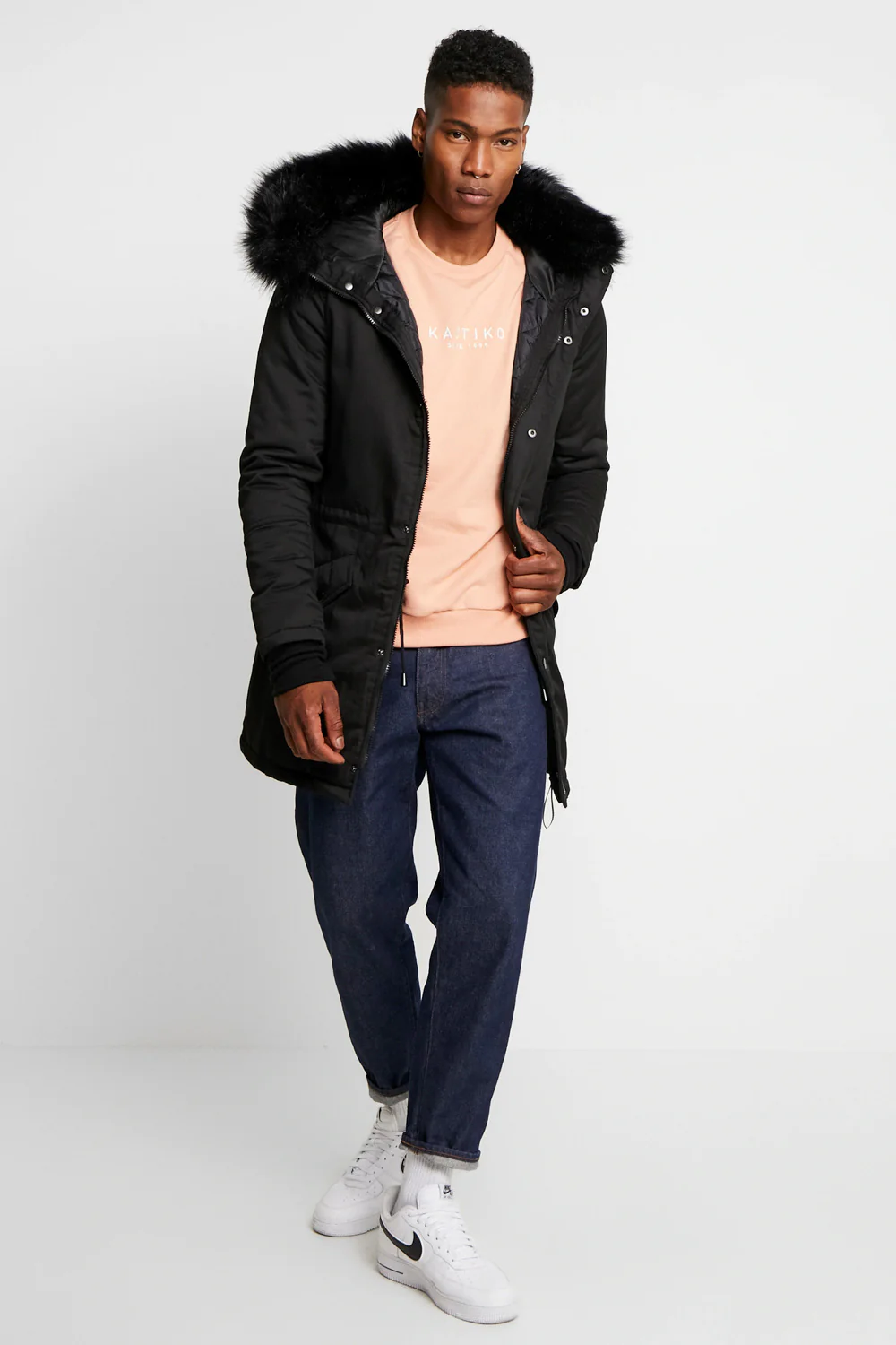 Parka fourrure noir - Image 4