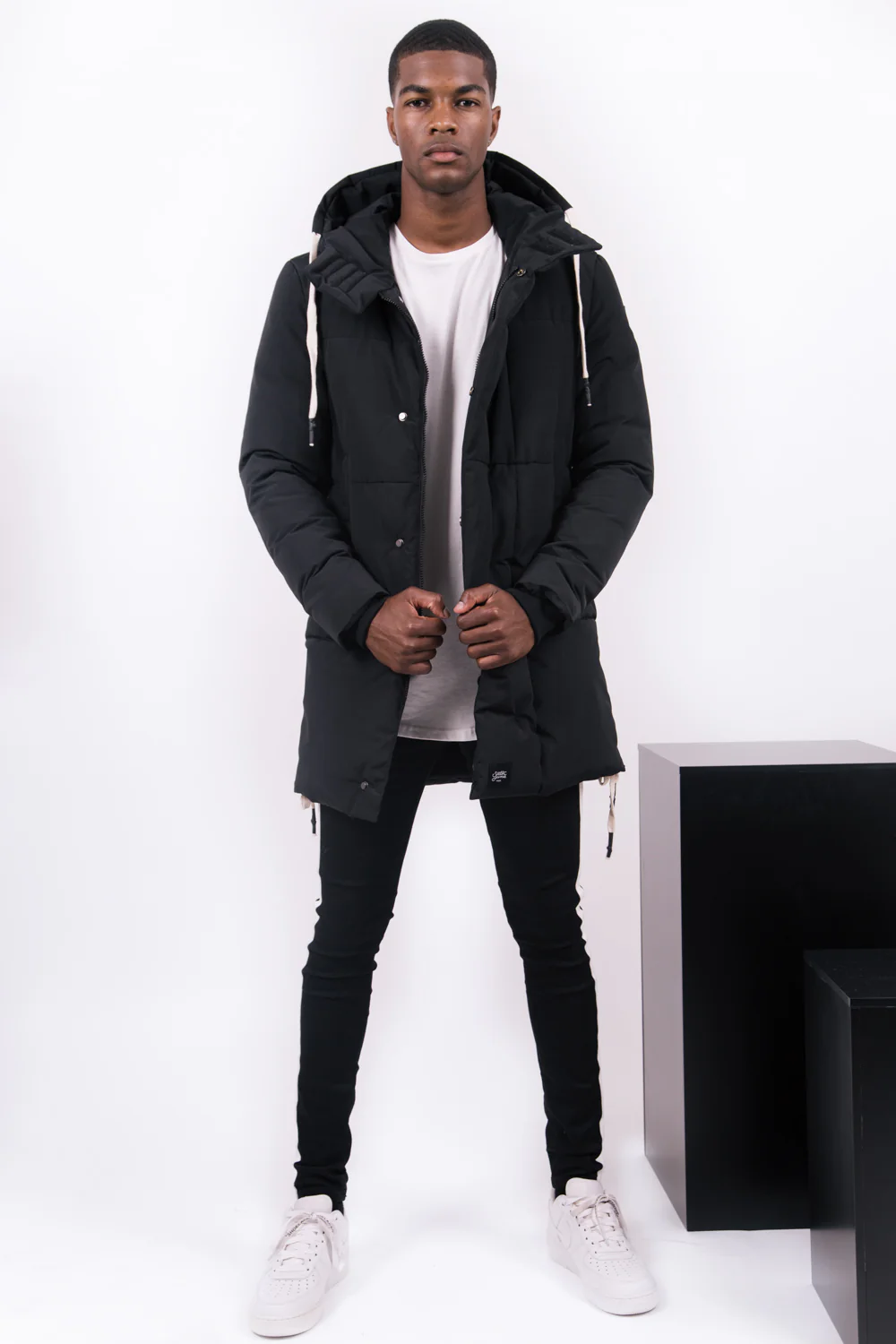 Parka matelassée lacets noir - Image 4