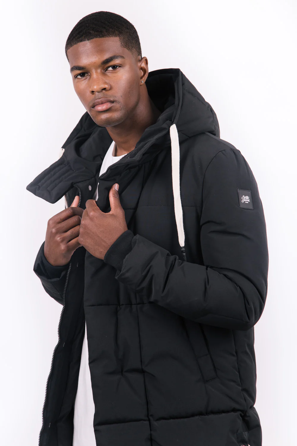 Parka matelassée lacets noir - Image 5