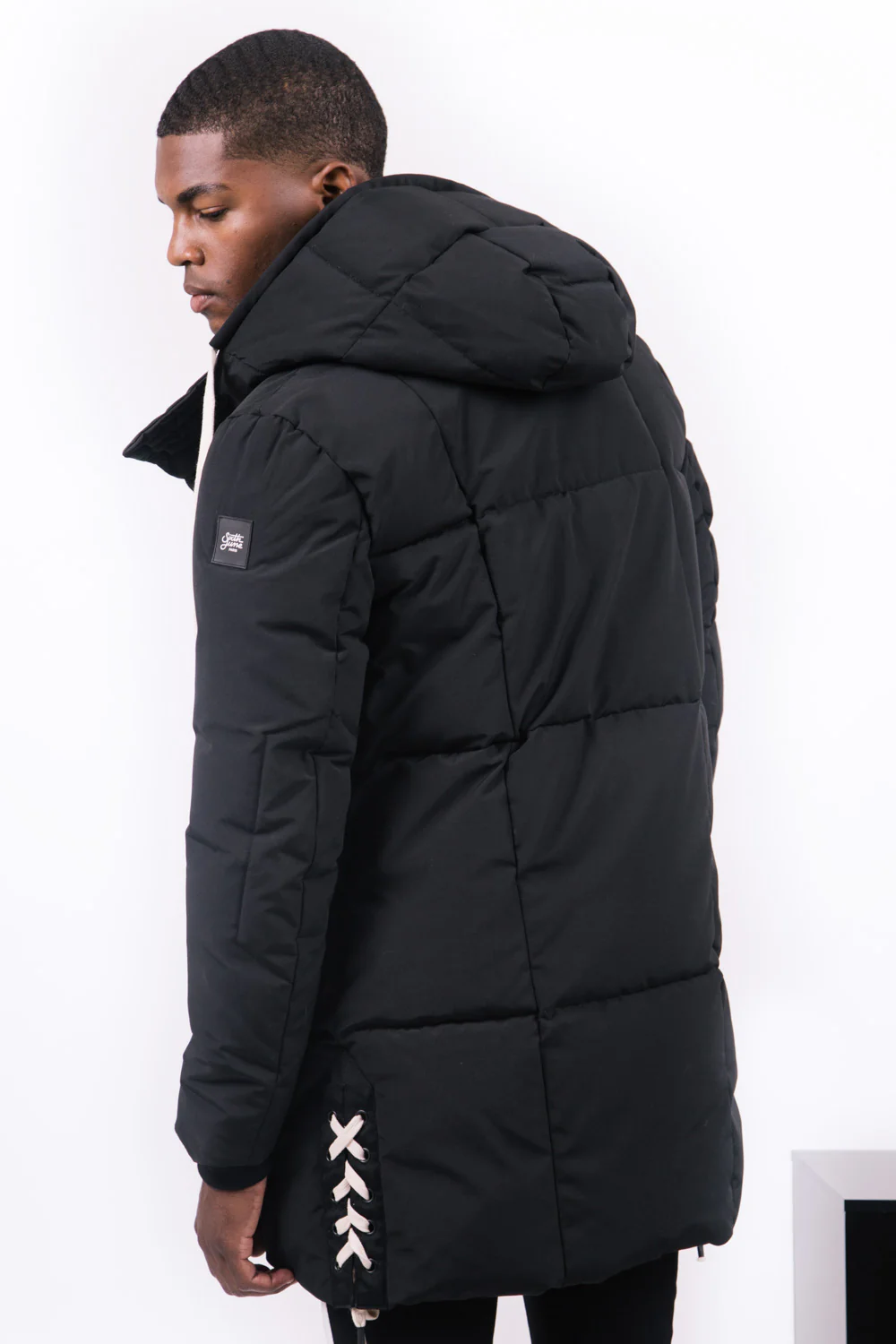 Parka matelassée lacets noir - Image 6