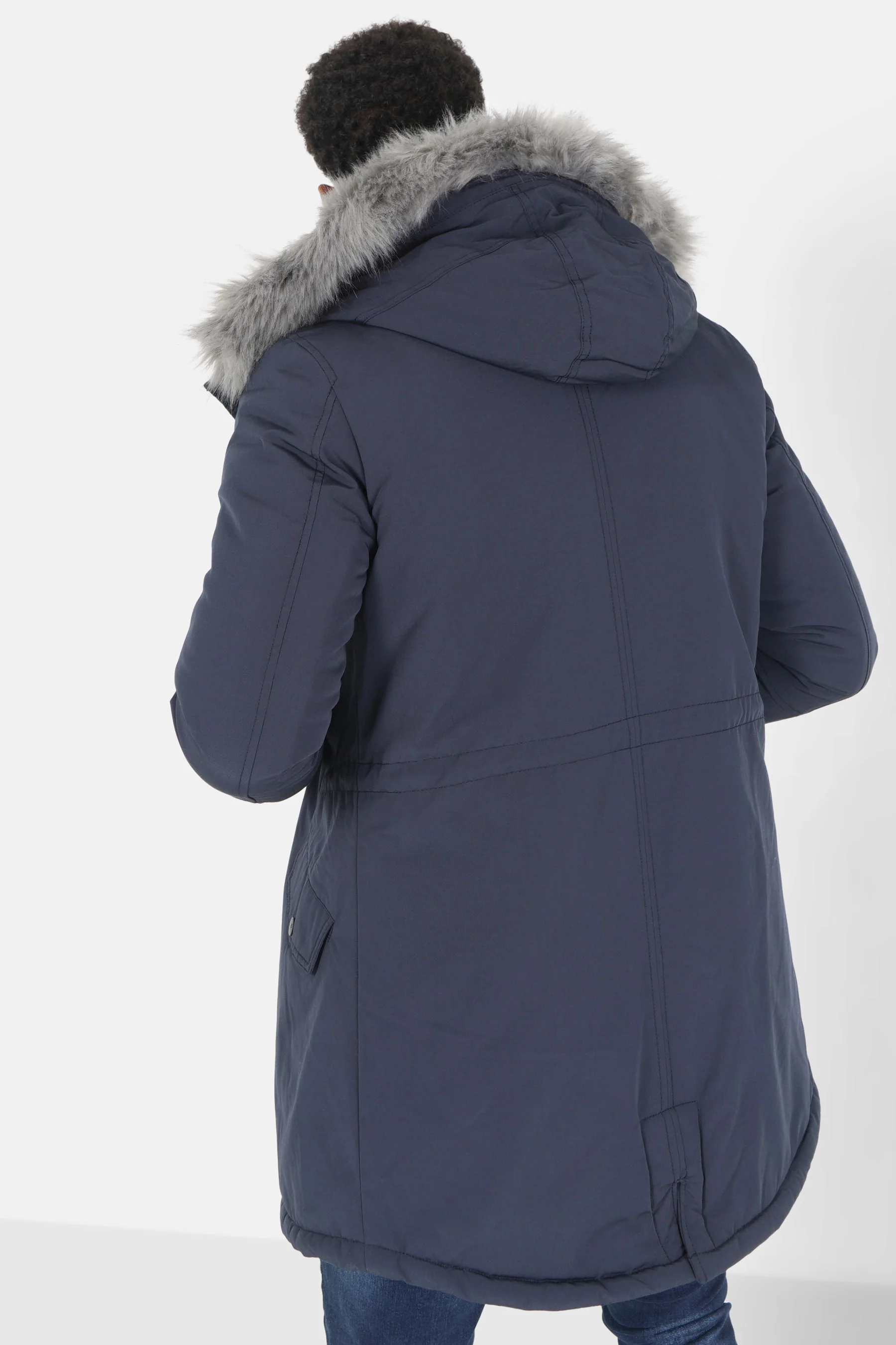 Parka déperlante doublée Bleu foncé - Image 5
