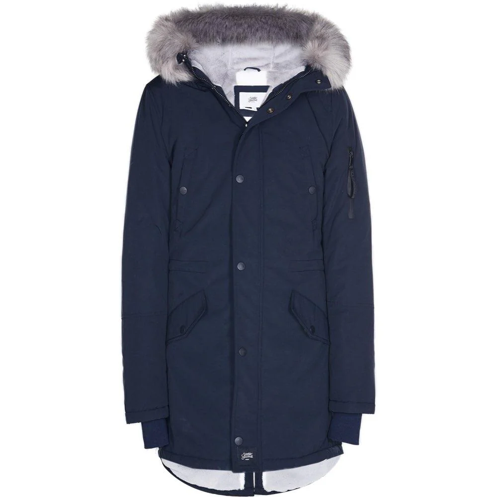 Parka déperlante doublée Bleu foncé - Image 6