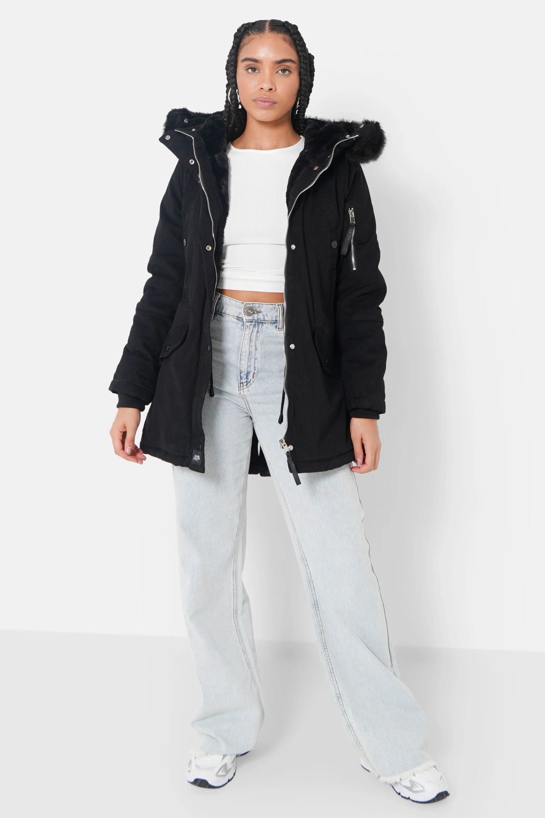 Parka doublure fourrure Noir - Image 2