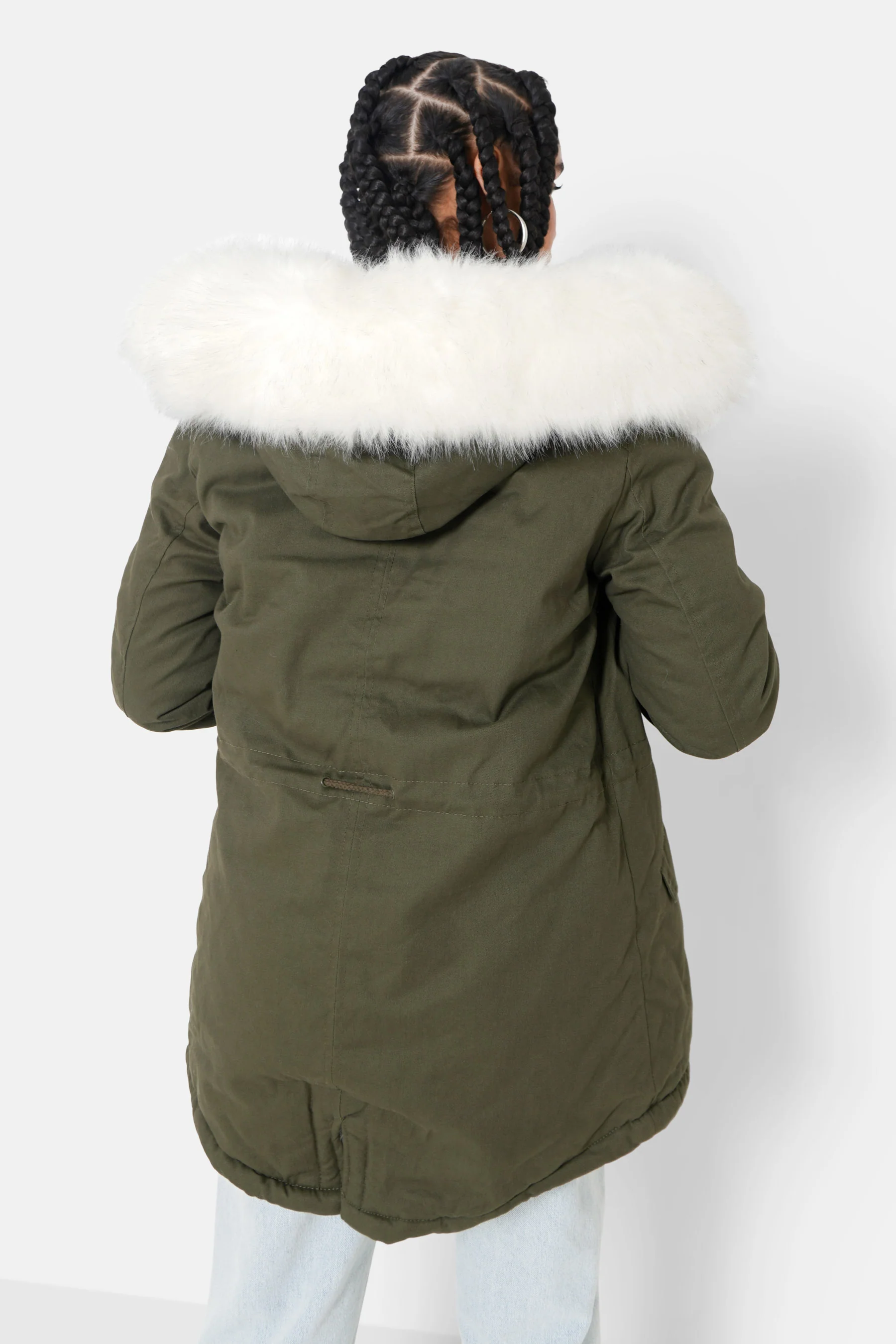 Parka doublure fourrure Vert khaki - Image 5
