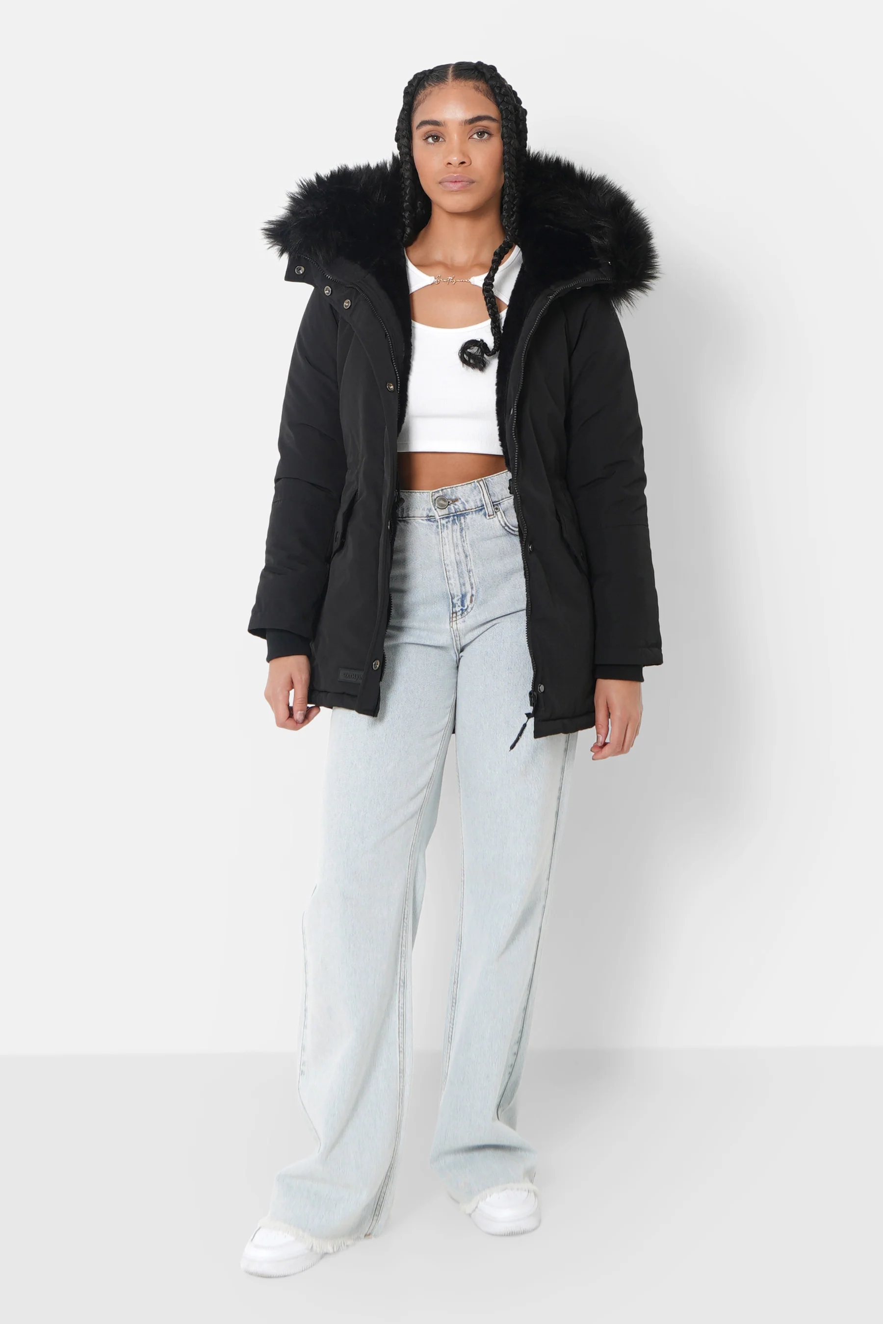 Parka déperlante fourrée Noir - Image 2