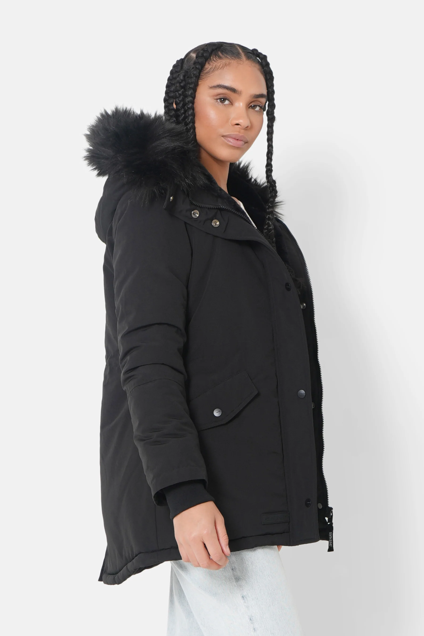 Parka déperlante fourrée Noir - Image 4
