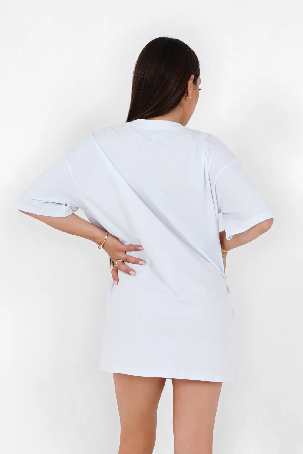 Robe courte Peace Love Blanc - Image 5